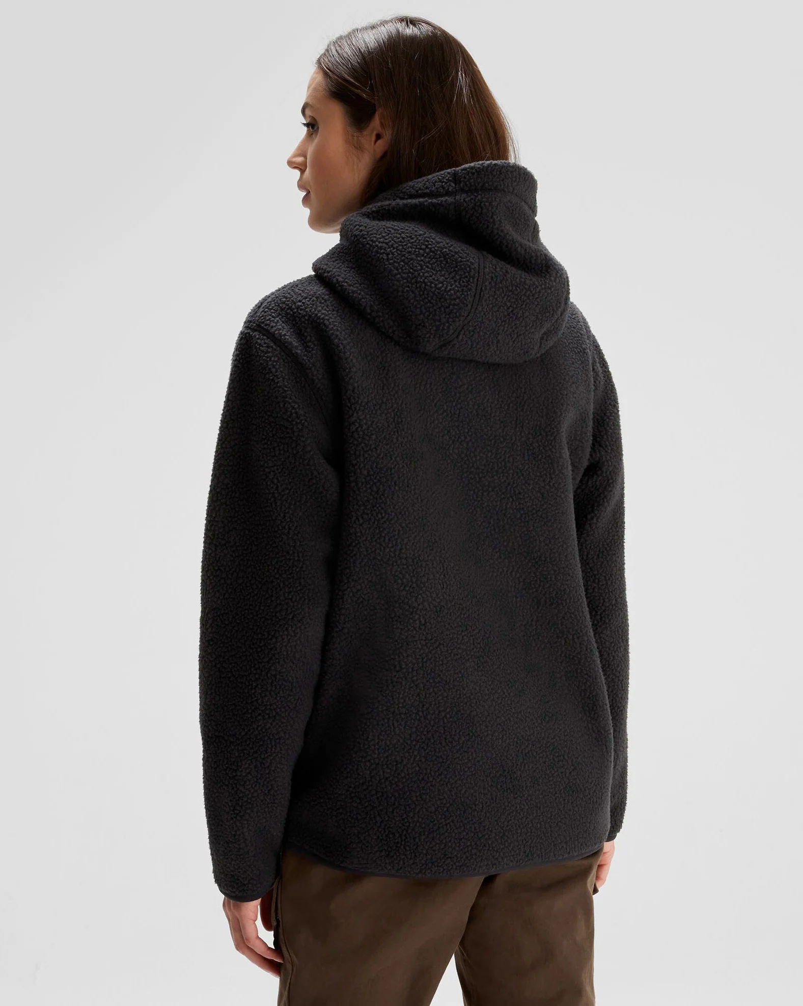 Women's Co-Z High Pile Hooded Pullover  - Black - Image 4