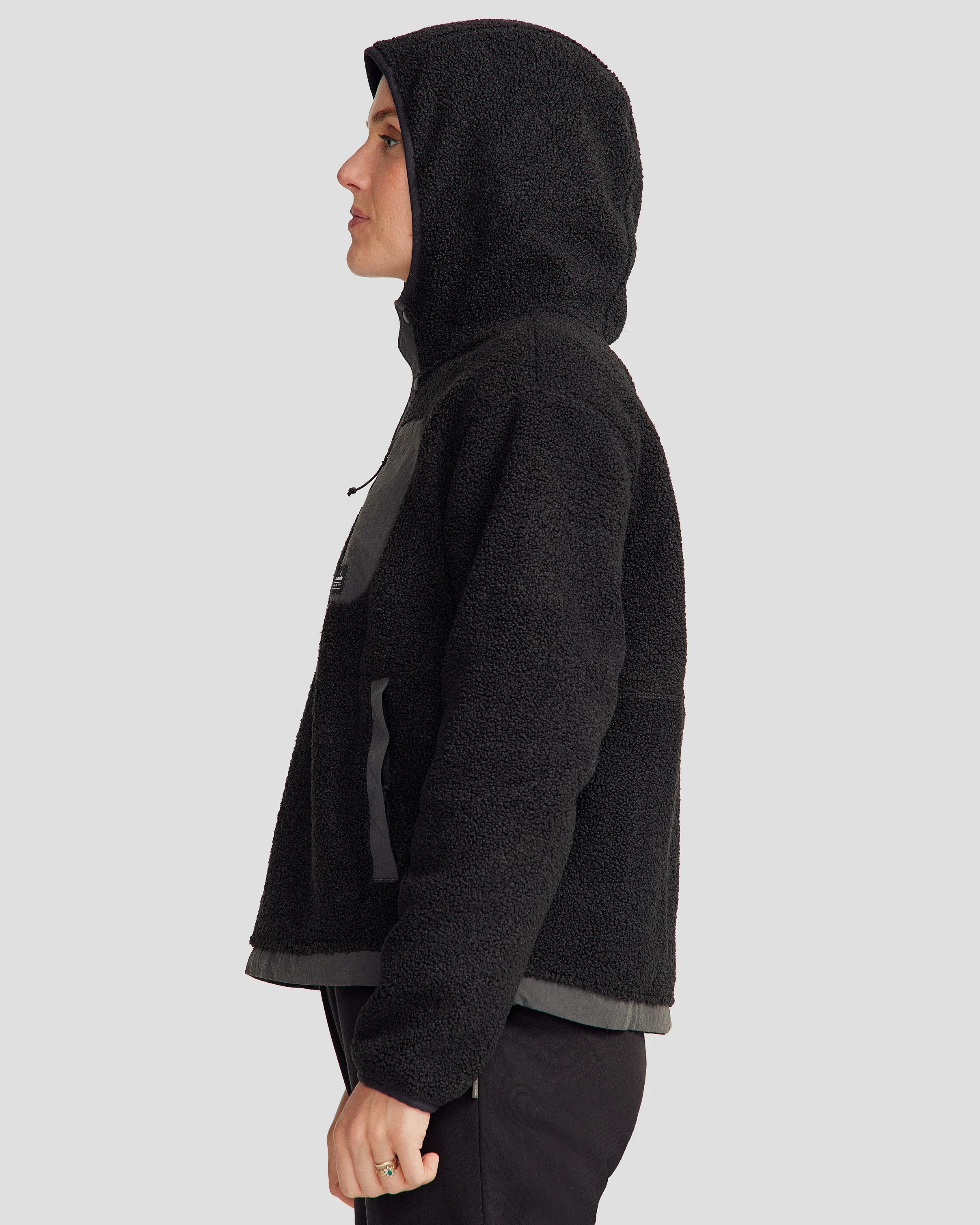 Women's Co-Z High Pile Hooded Pullover v2 - Black Stingray - Image 3