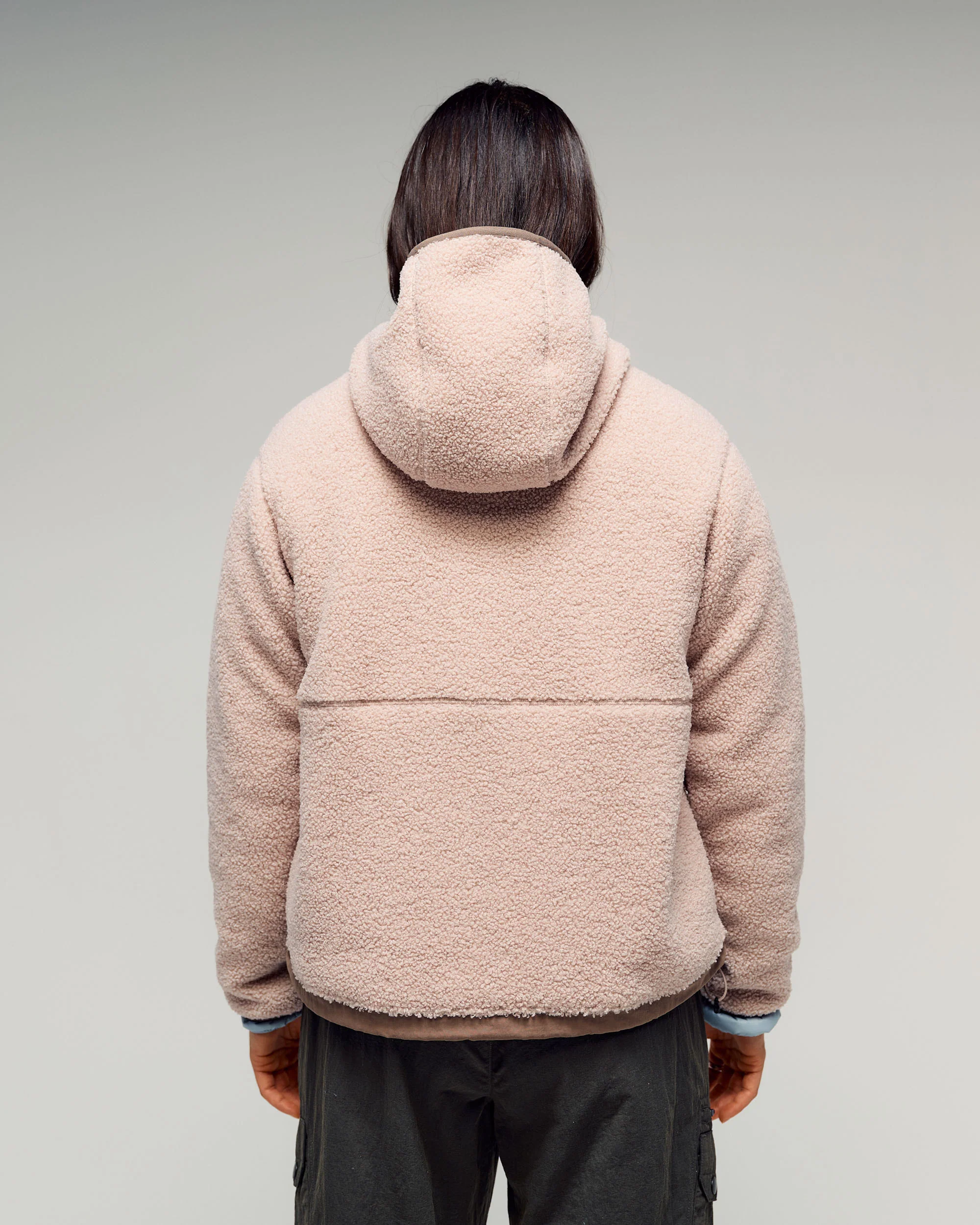 Women's Co-Z High Pile Hooded Pullover v2 -  Light Taupe - Image 3