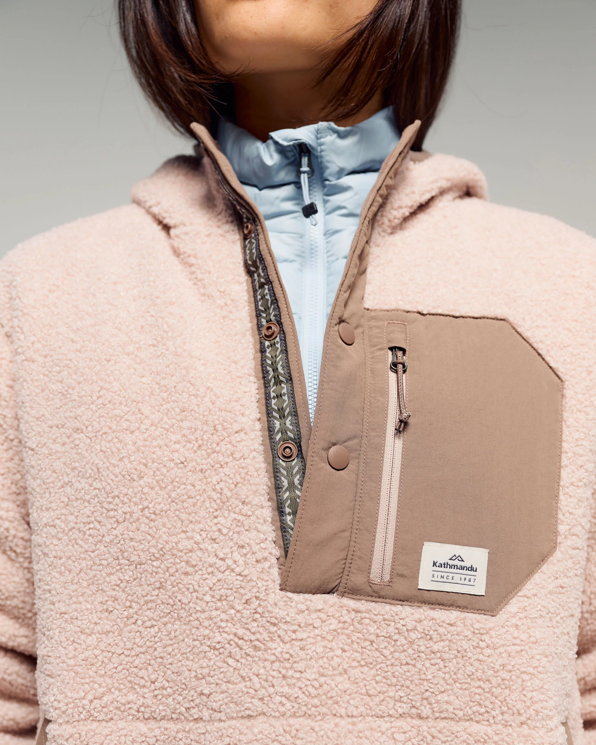 Women's Co-Z High Pile Hooded Pullover v2 -  Light Taupe - Image 5