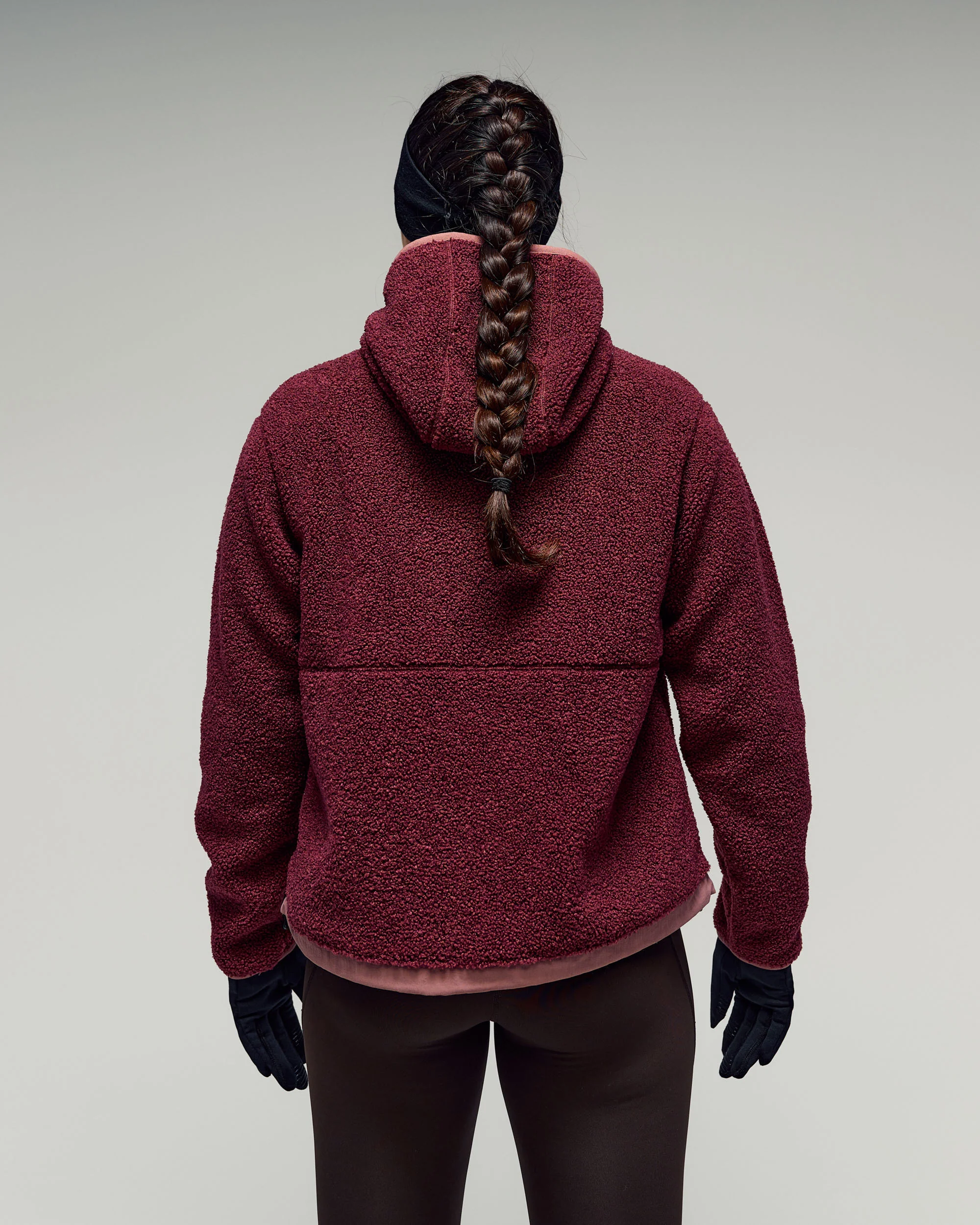 Women's Co-Z High Pile Hooded Pullover v2 -  Mulberry/Dark Thistle - Image 3