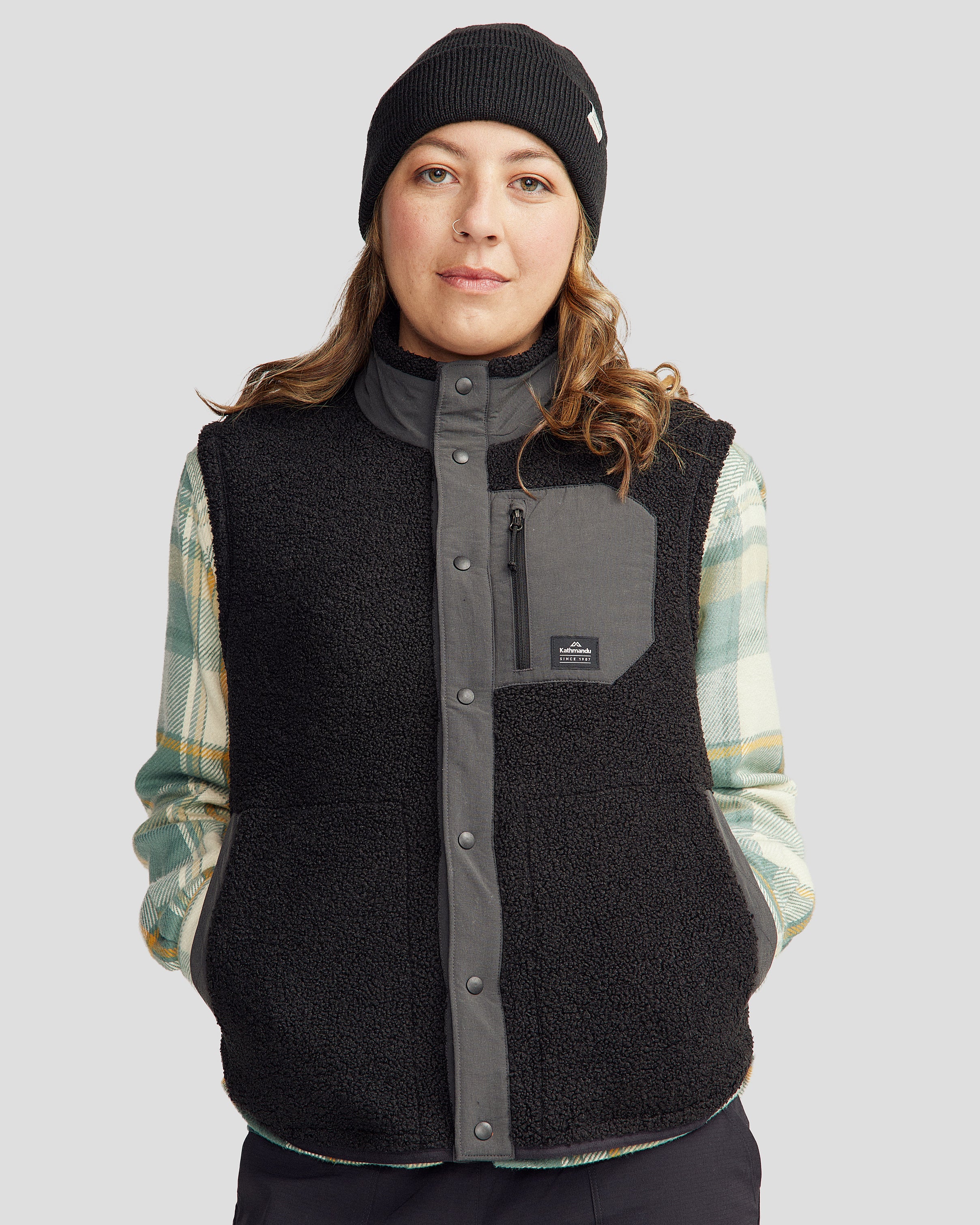 Women's Co-Z High Pile Vest - Black Stingray - Image 7