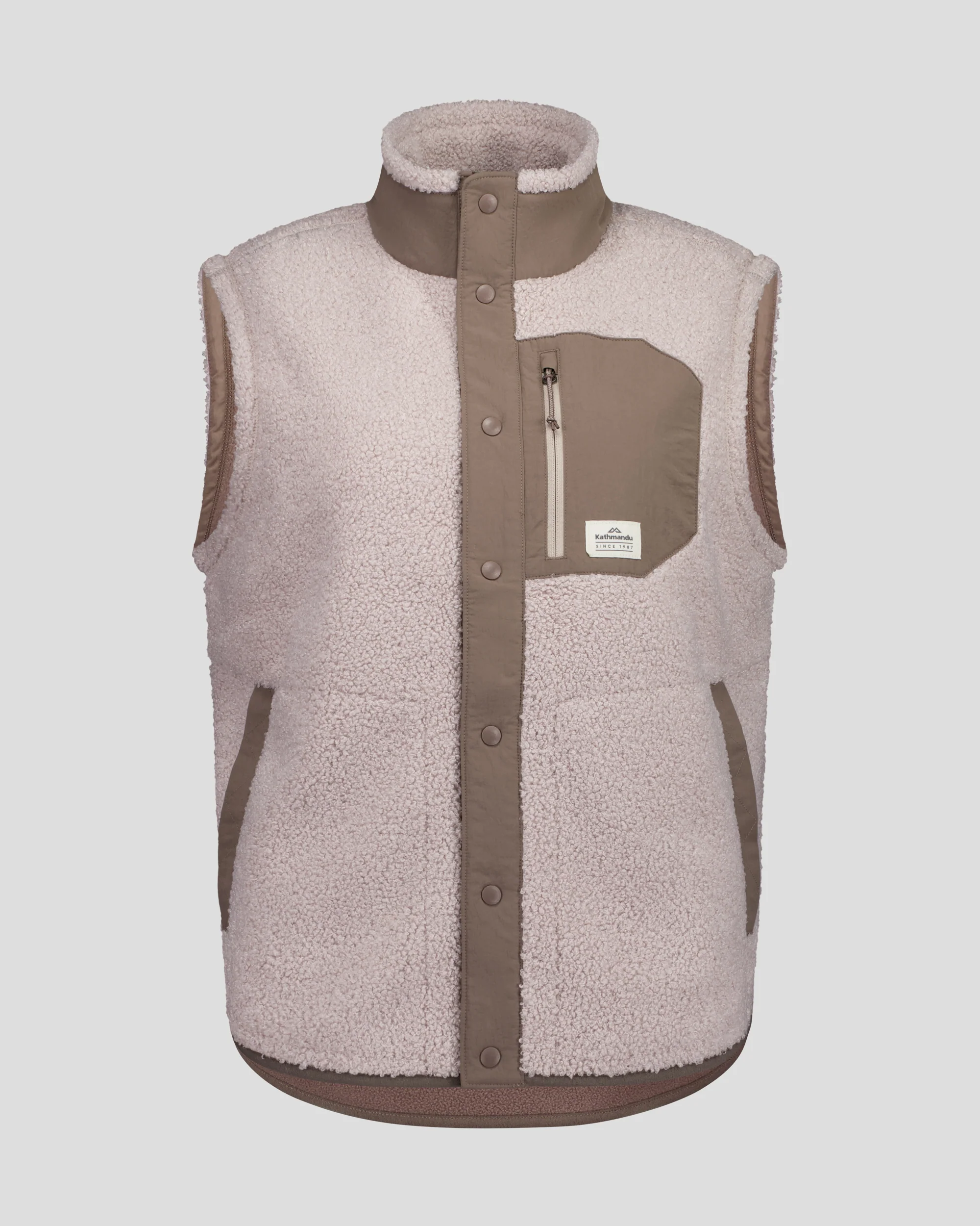 Women's Co-Z High Pile Vest -  Light Taupe - Image 5