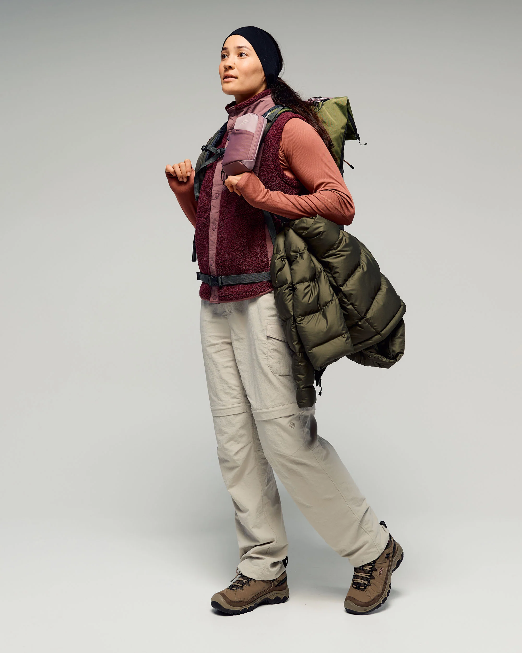 Women's Co-Z High Pile Vest - Mulberry - Image 2