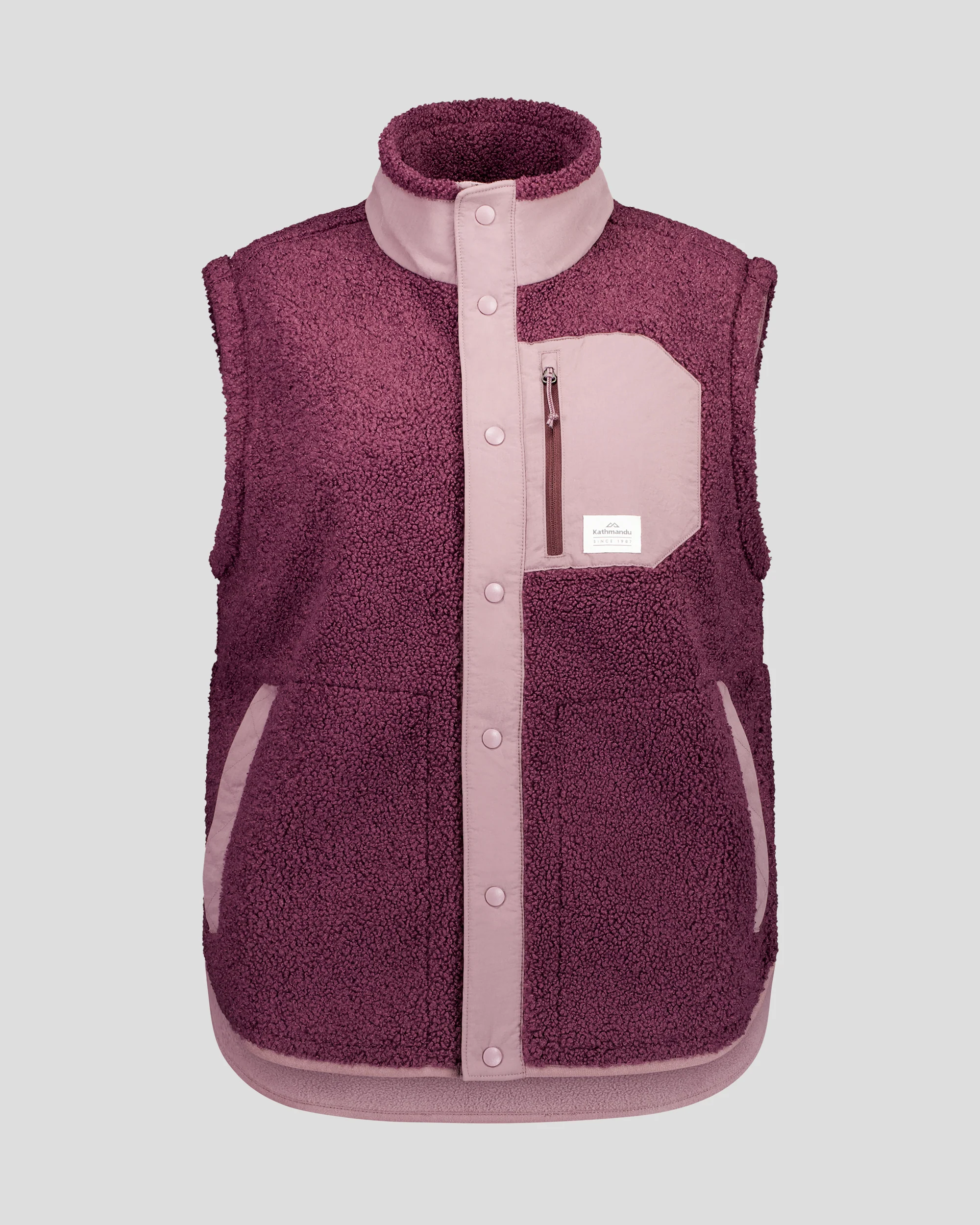 Women's Co-Z High Pile Vest - Mulberry - Image 5