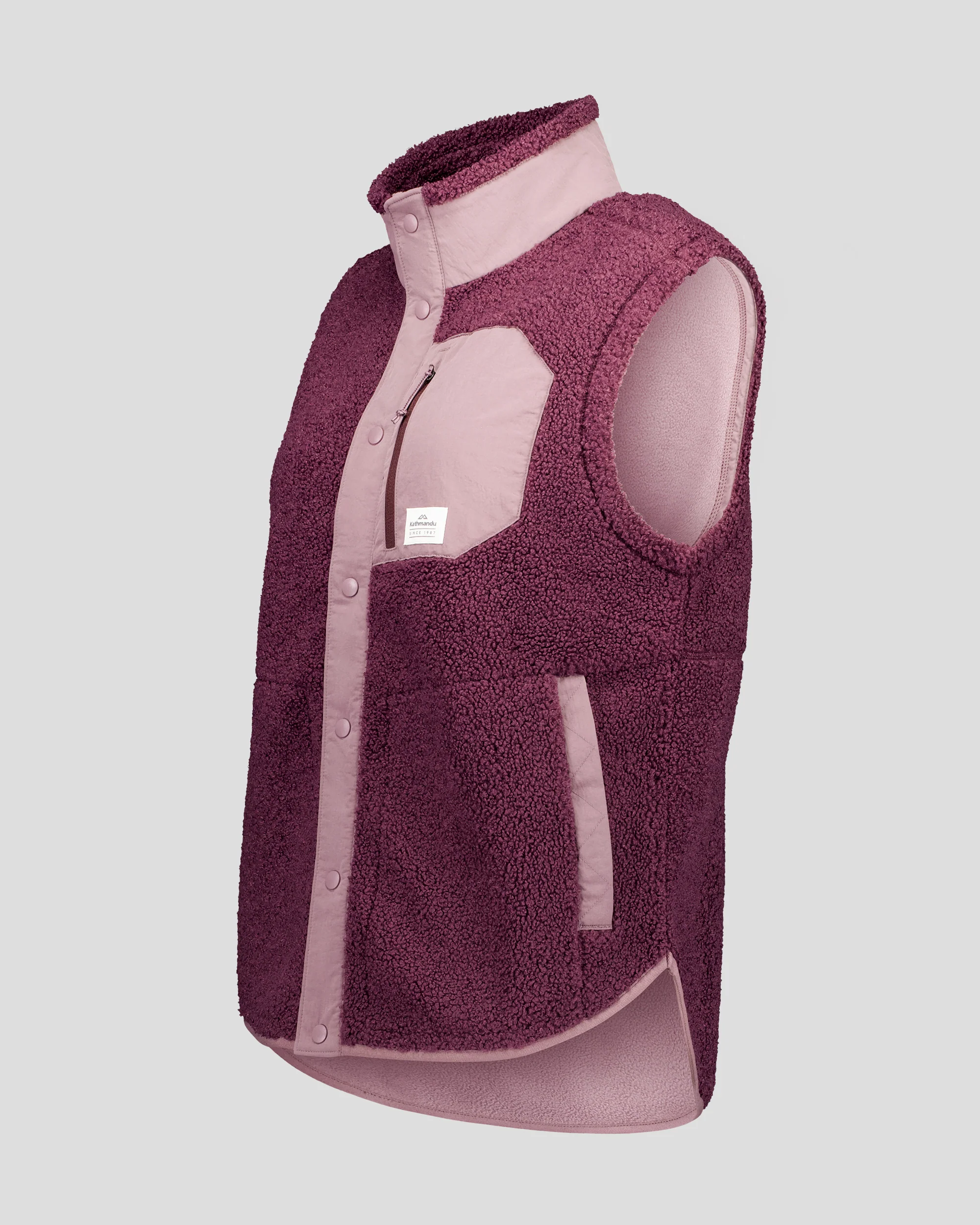 Women's Co-Z High Pile Vest - Mulberry - Image 6