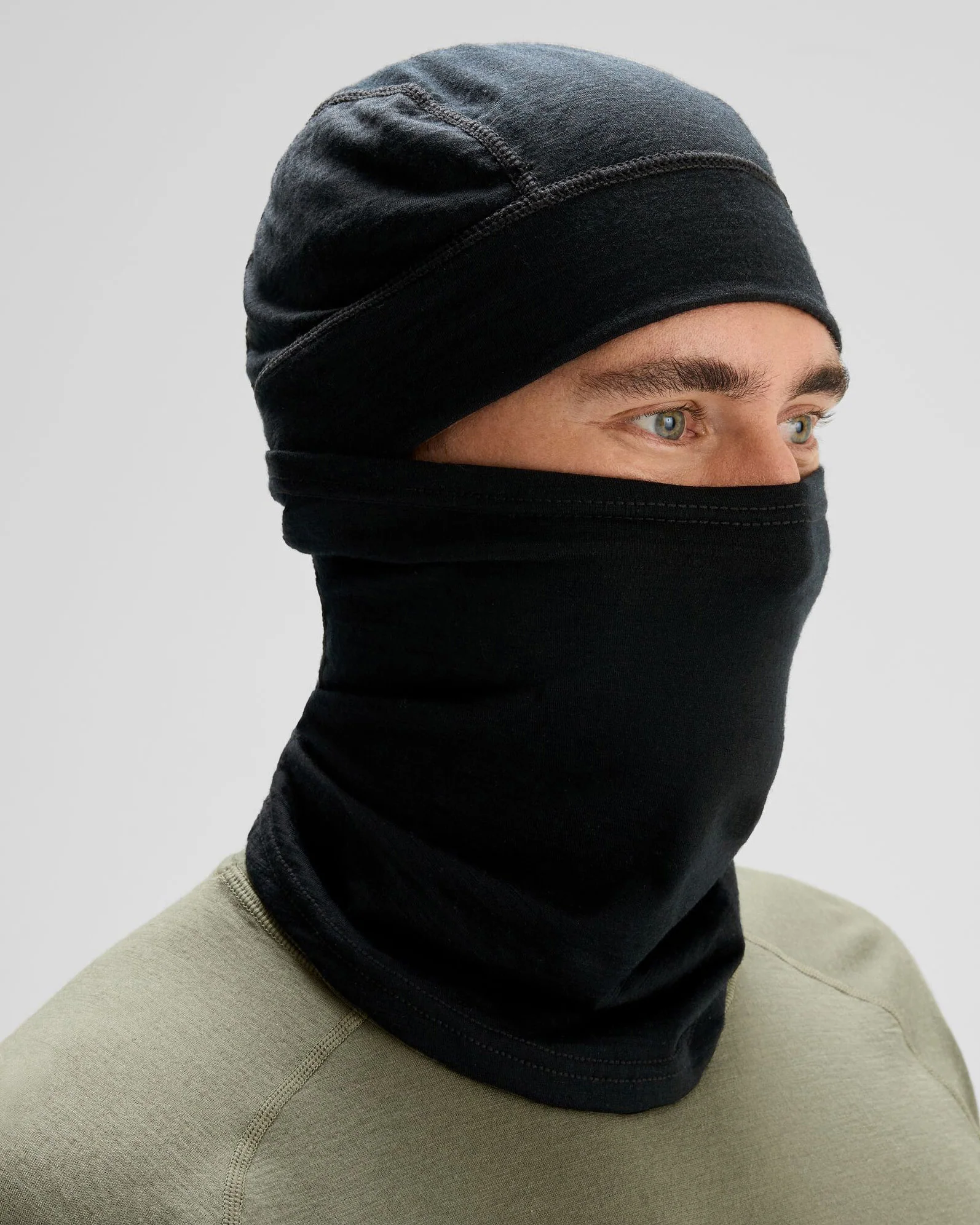 Core Spun Merino 165 Balaclava - Black - Image 3