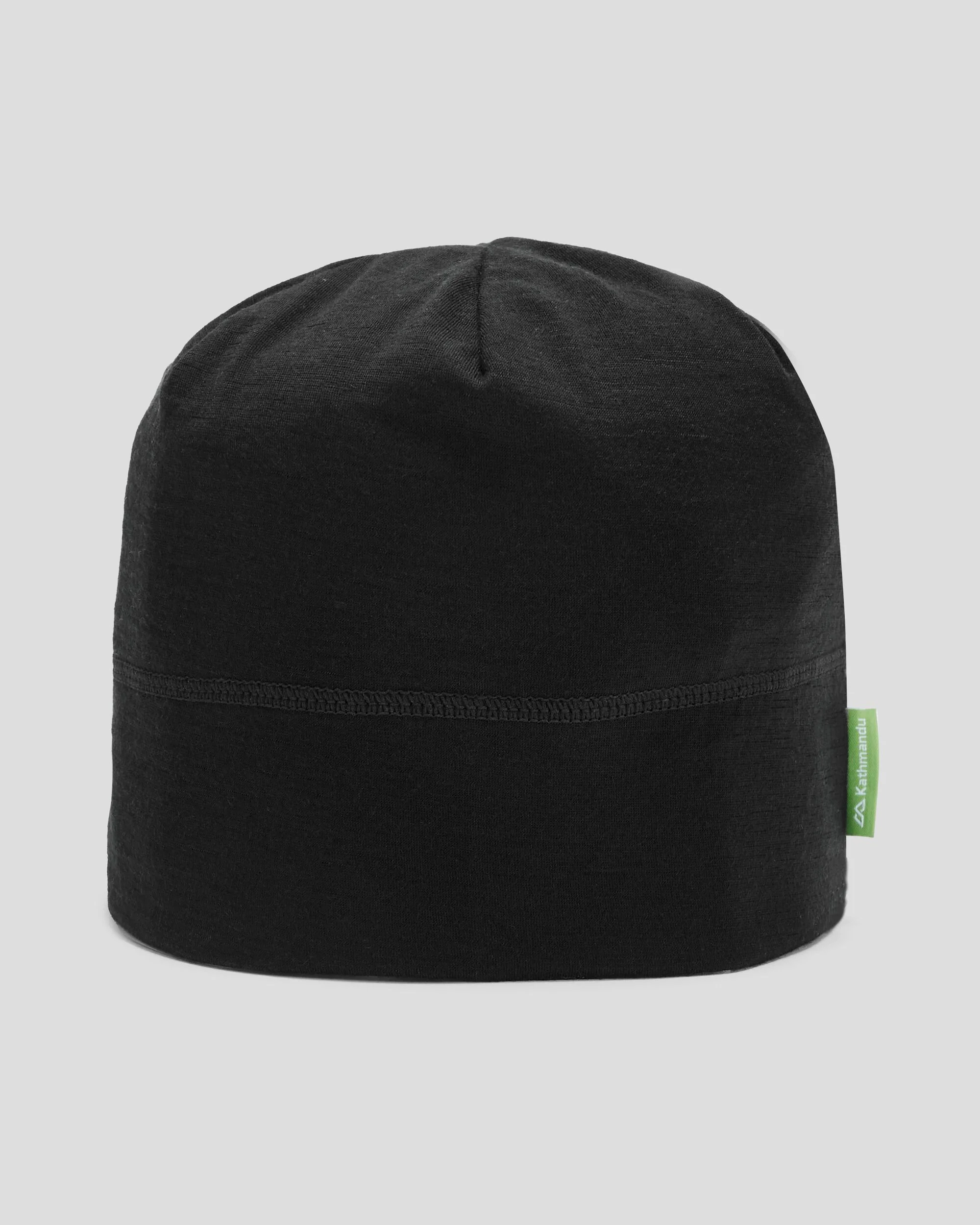 Core Spun Merino 165 Beanie - Black - Image 4