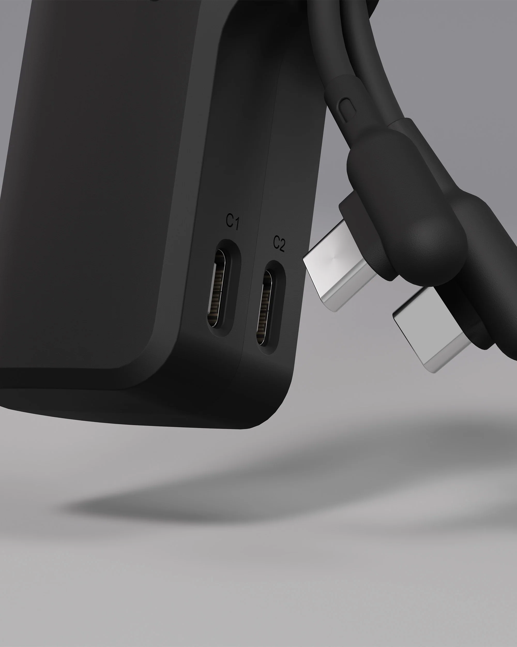 Cygnett Thumboost 5K Power Bank with semi-integrated USB-C Silicone Cable - Black - Image 2