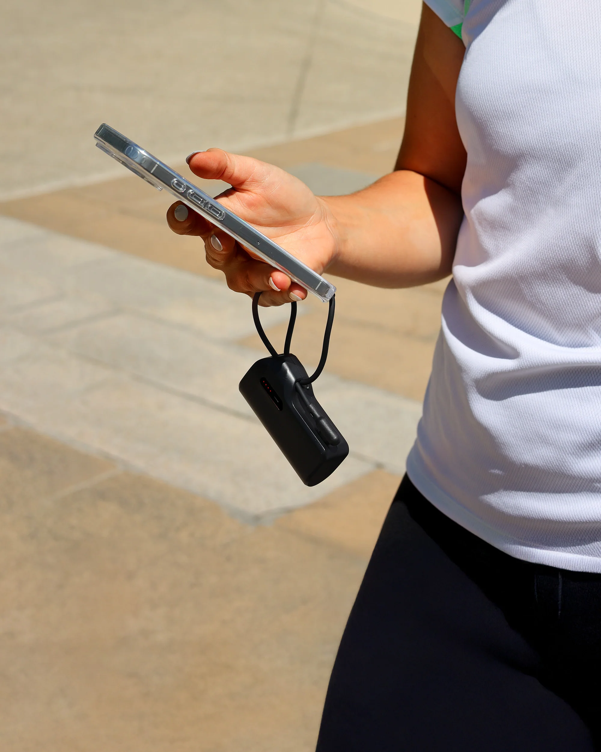 Cygnett Thumboost 5K Power Bank with semi-integrated USB-C Silicone Cable - Black - Image 3