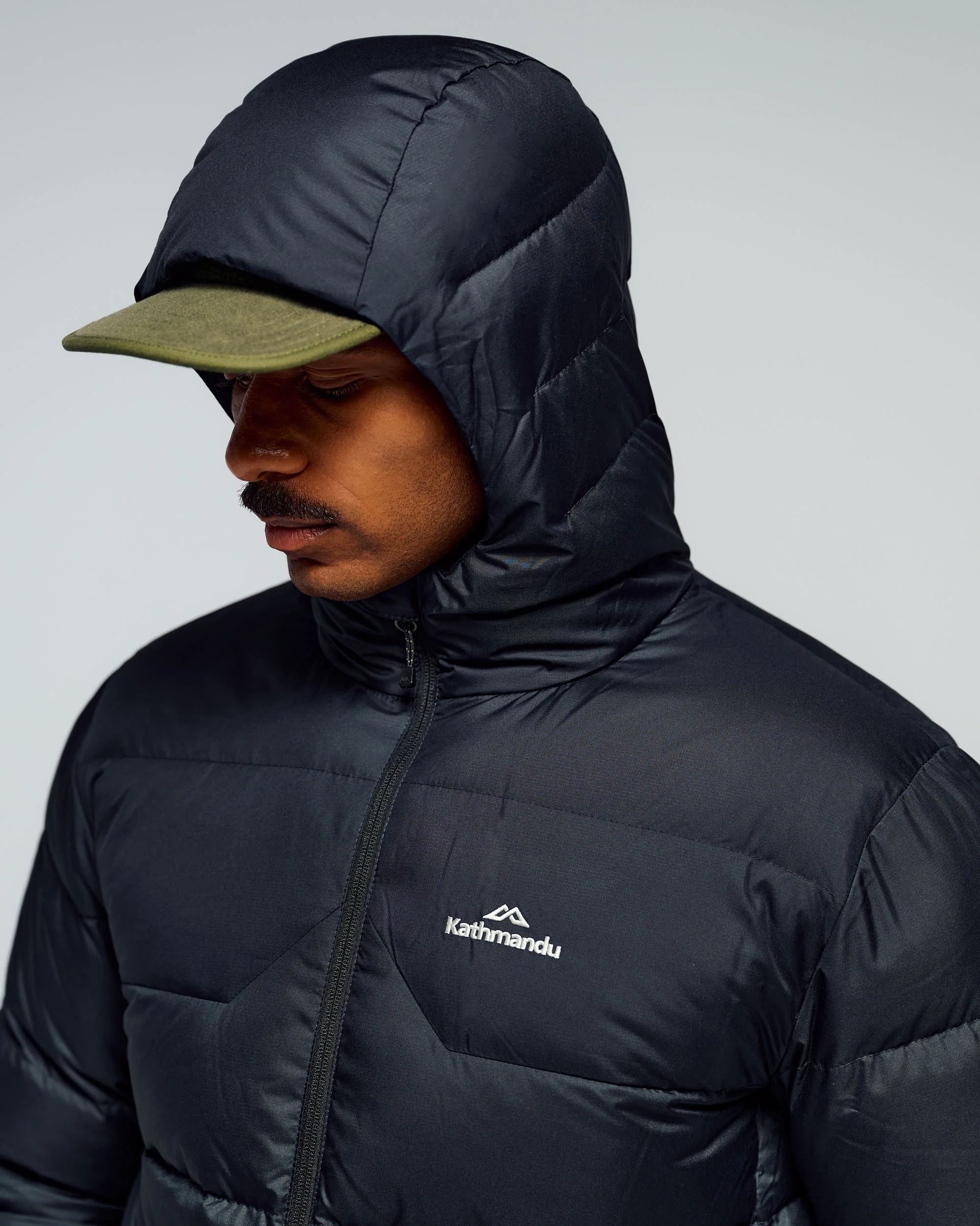 Men's Epiq Hooded Down Jacket - Black/Black - Image 4