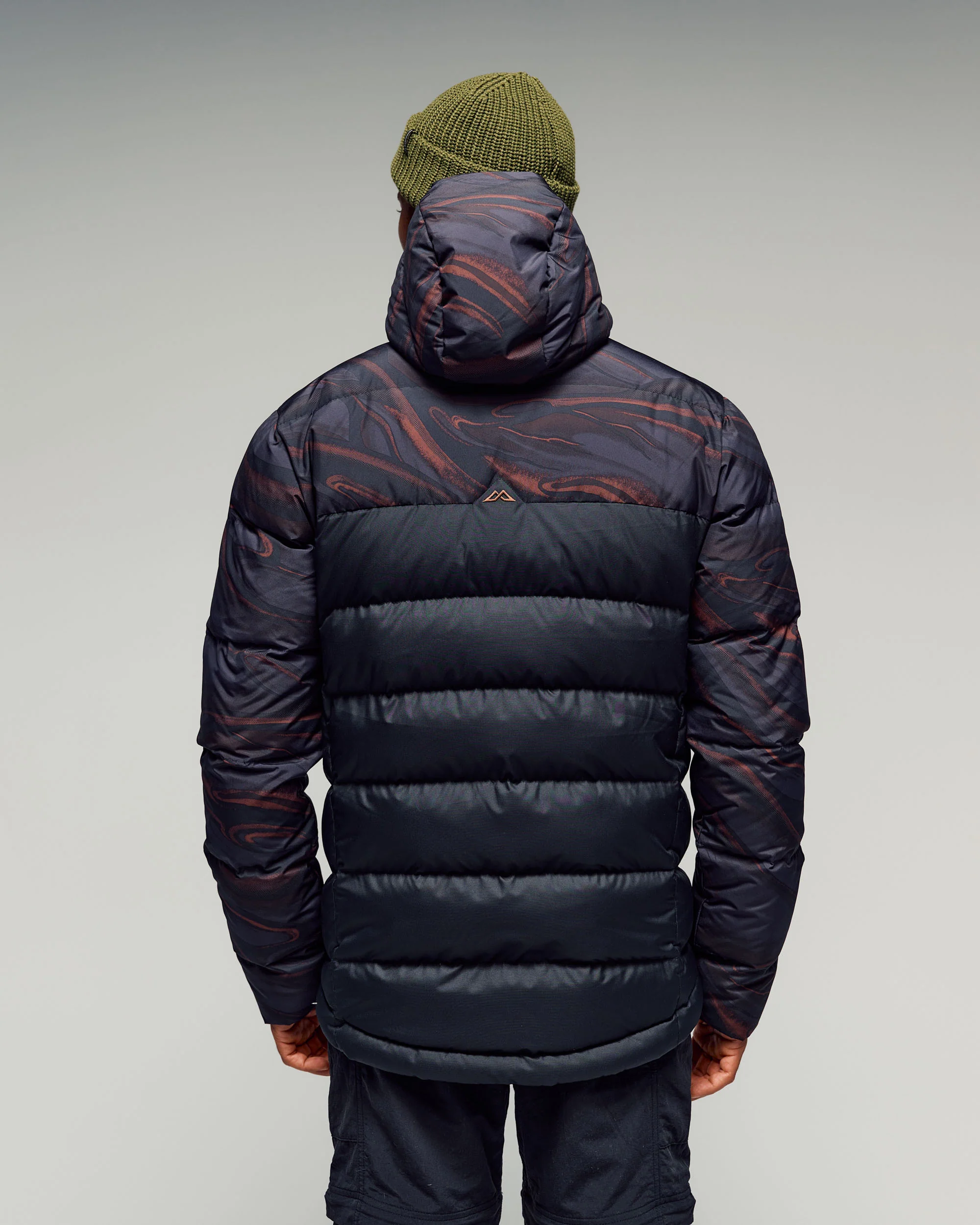 Men's Epiq Hooded Down Jacket -  Black Braided River - Image 5