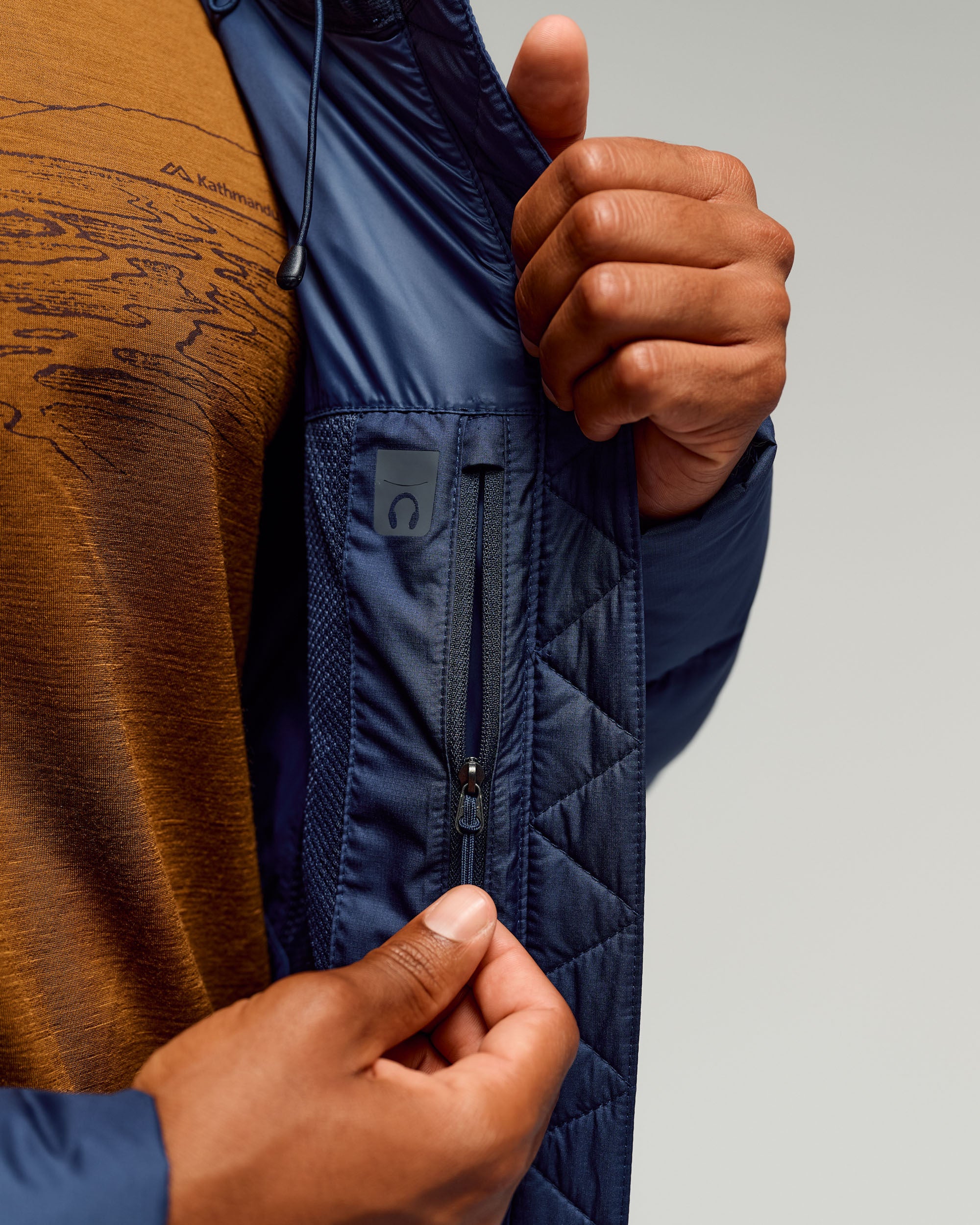 Men's Epiq Hooded Down Jacket -  Classic Navy - Image 6