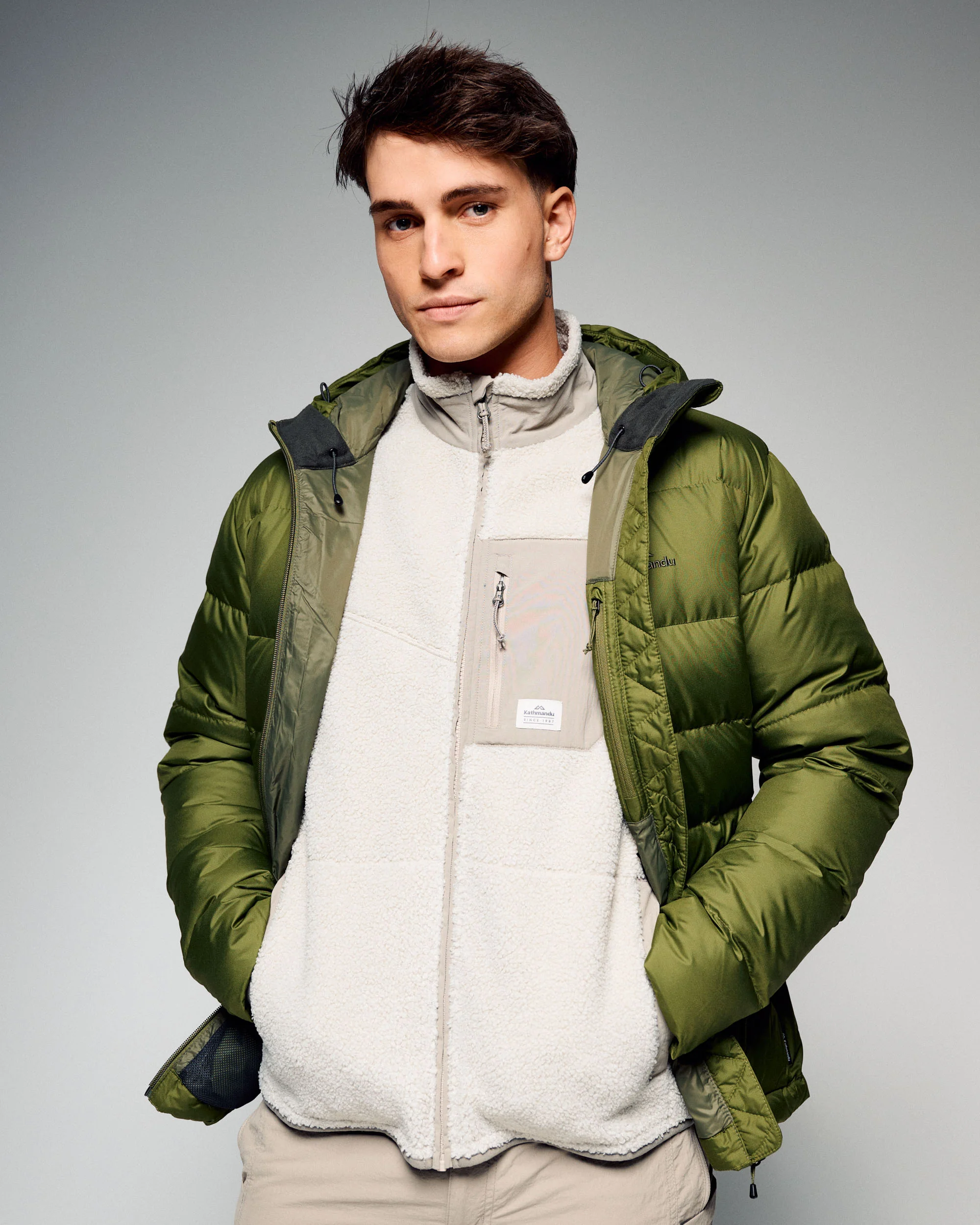 Men's Epiq Hooded Down Jacket v2 - Dark Fern - Image 3