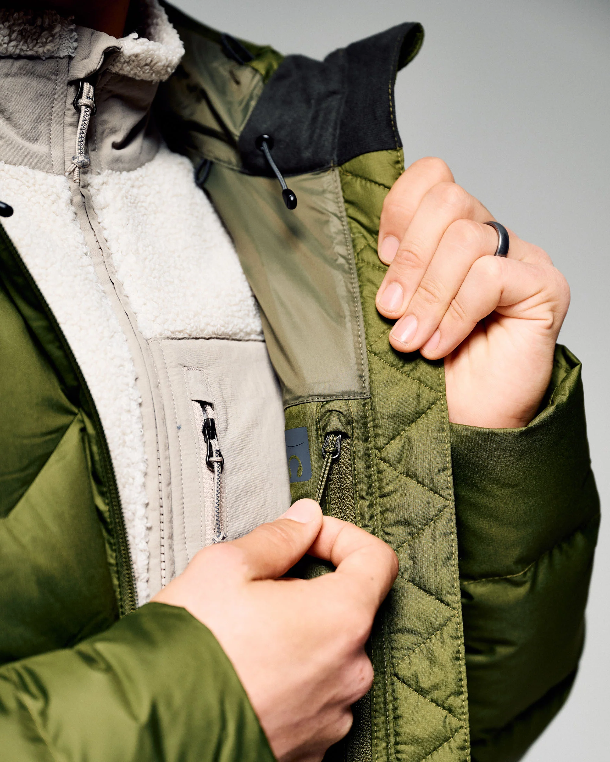 Men's Epiq Hooded Down Jacket v2 - Dark Fern - Image 4