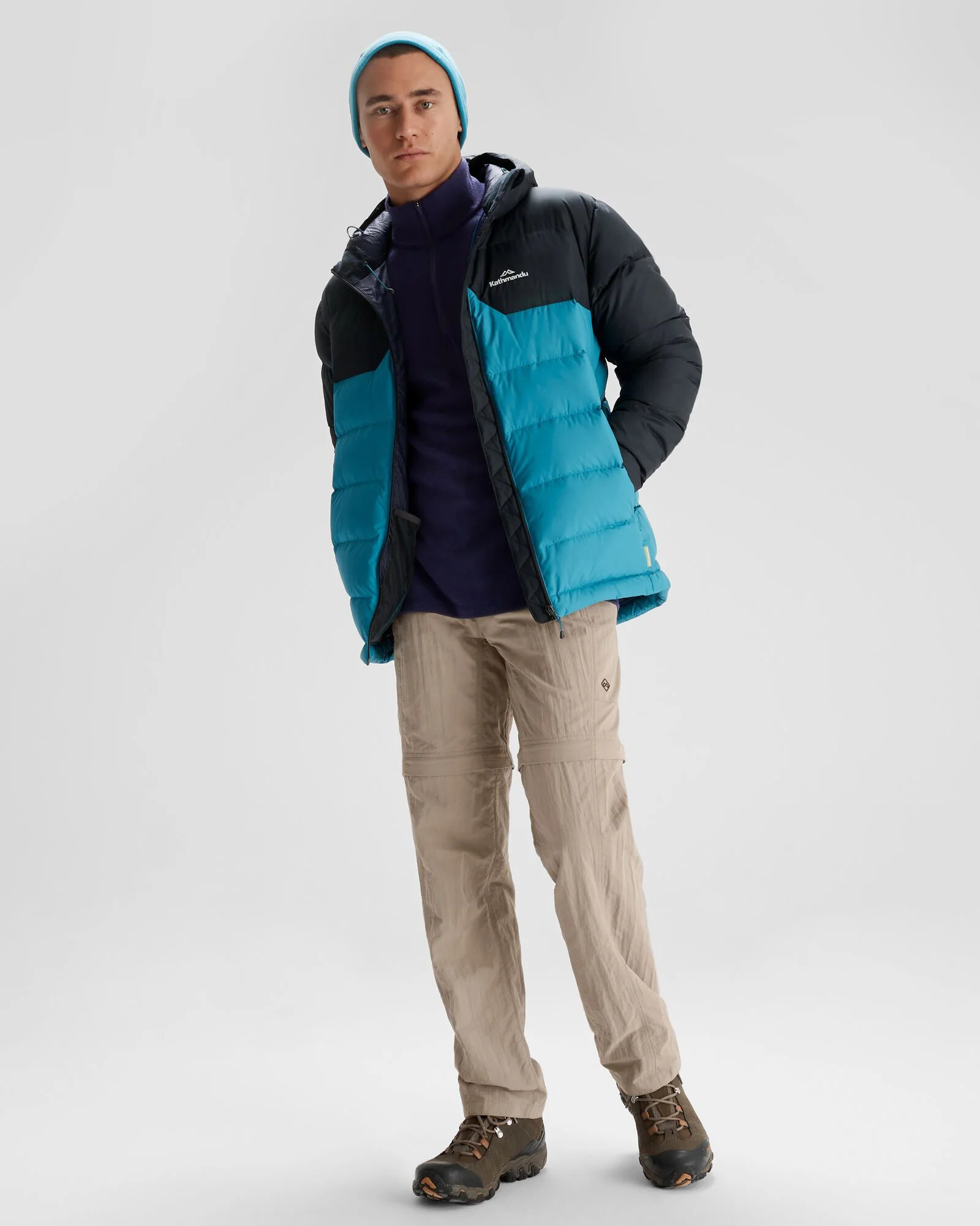Men's Epiq Hooded Down Jacket - Eddy/Meteor - Image 10