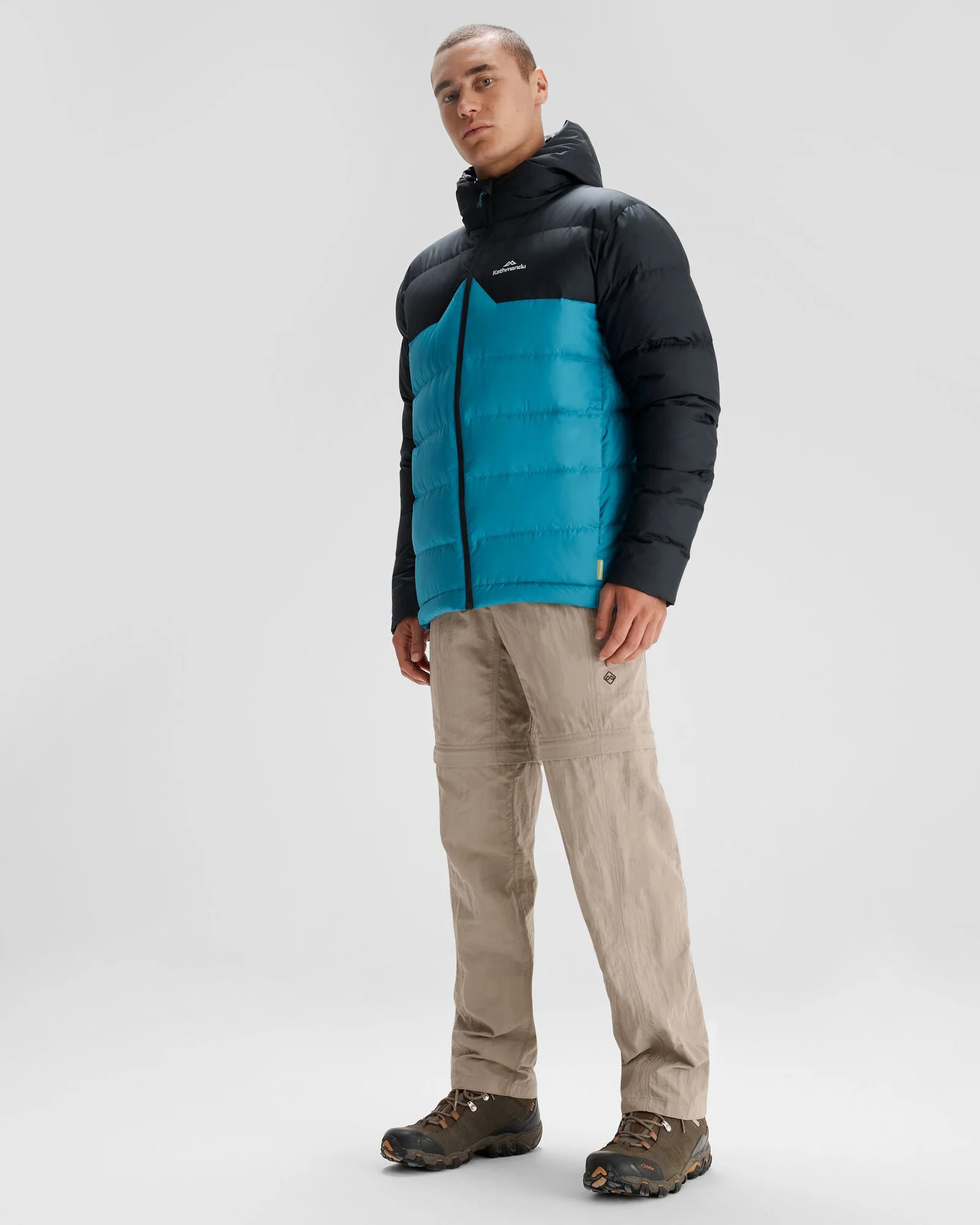 Men's Epiq Hooded Down Jacket - Eddy/Meteor - Image 2