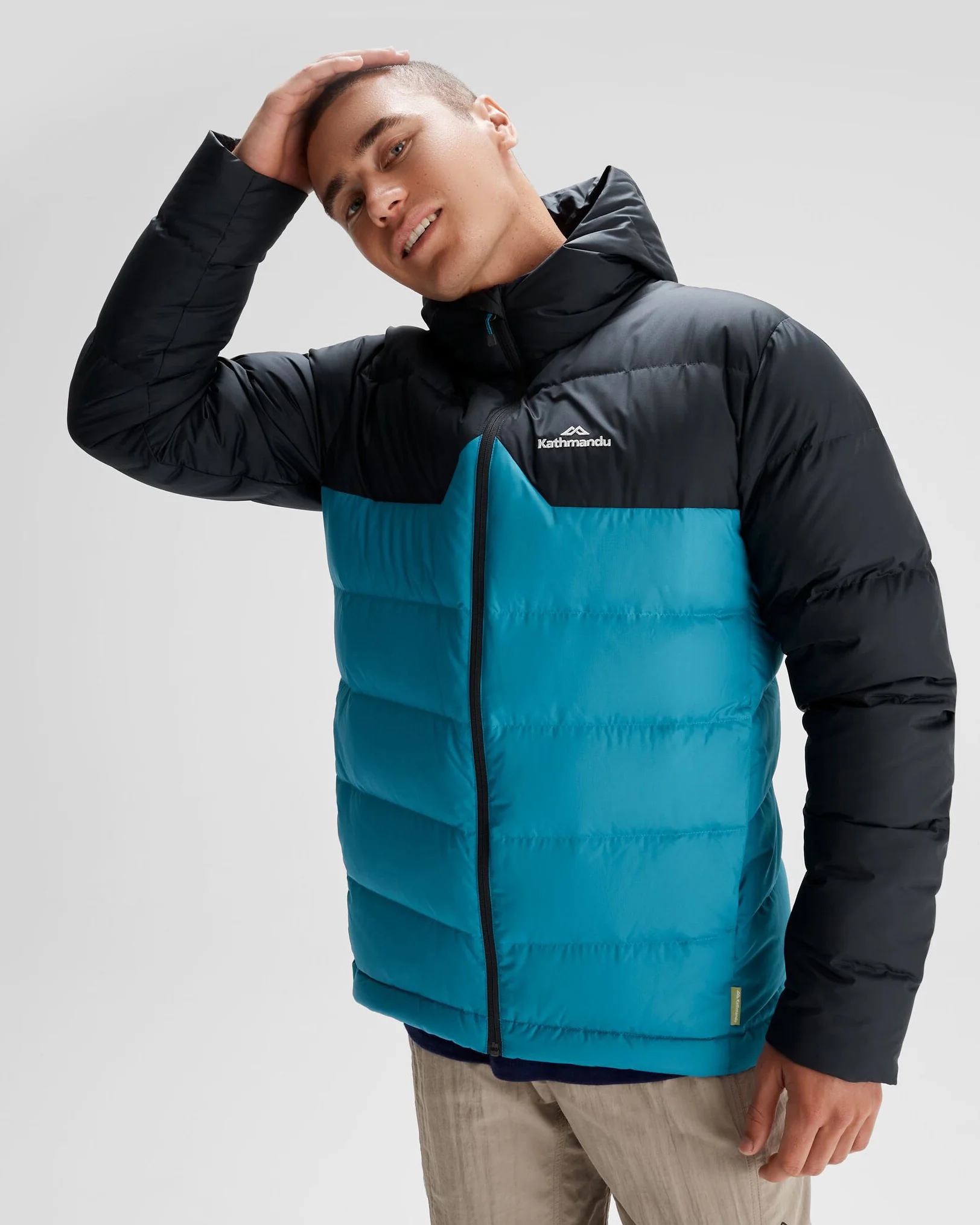 Men's Epiq Hooded Down Jacket - Eddy/Meteor - Image 3
