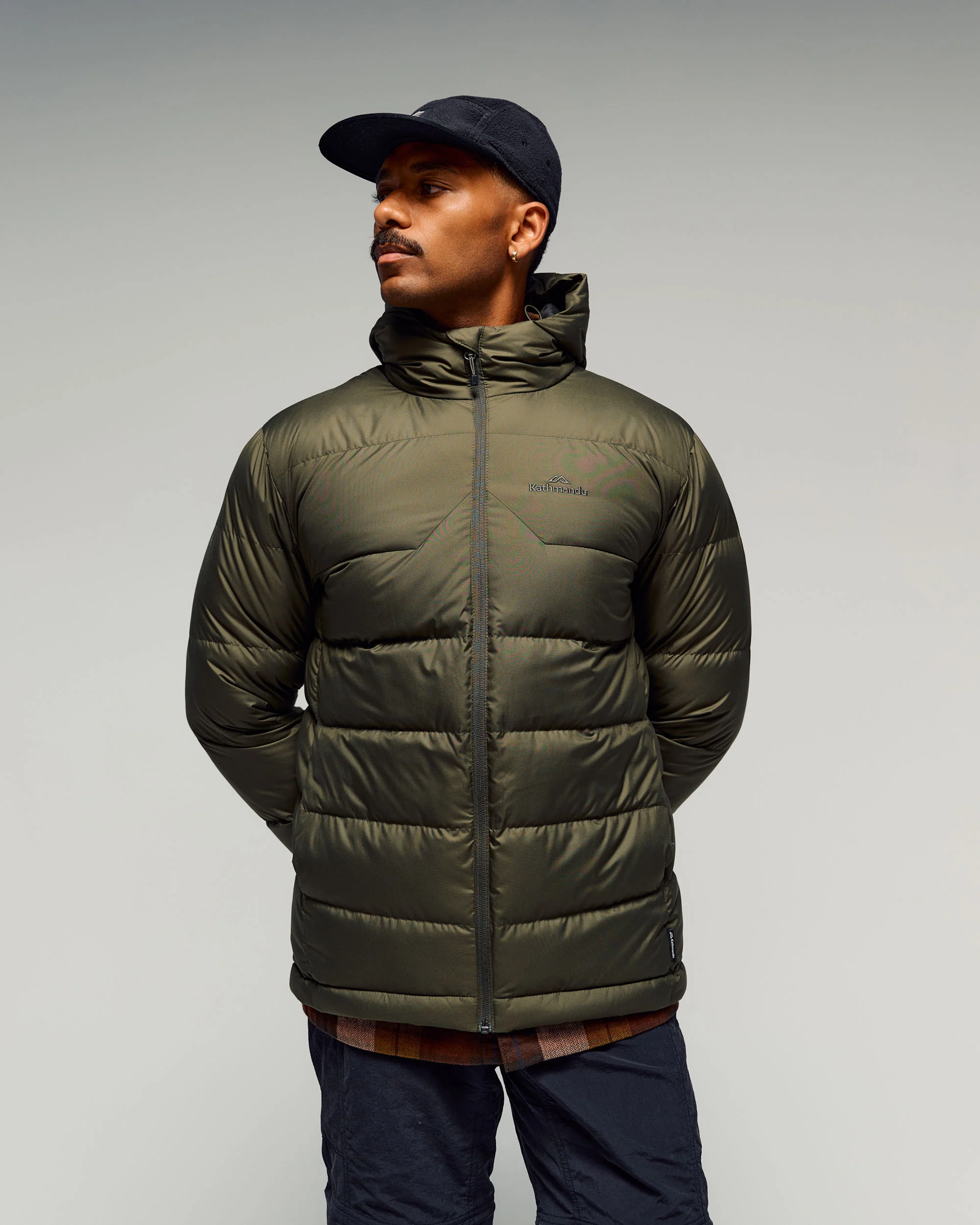 Men's Epiq Hooded Down Jacket -  Light Moss - Image 2