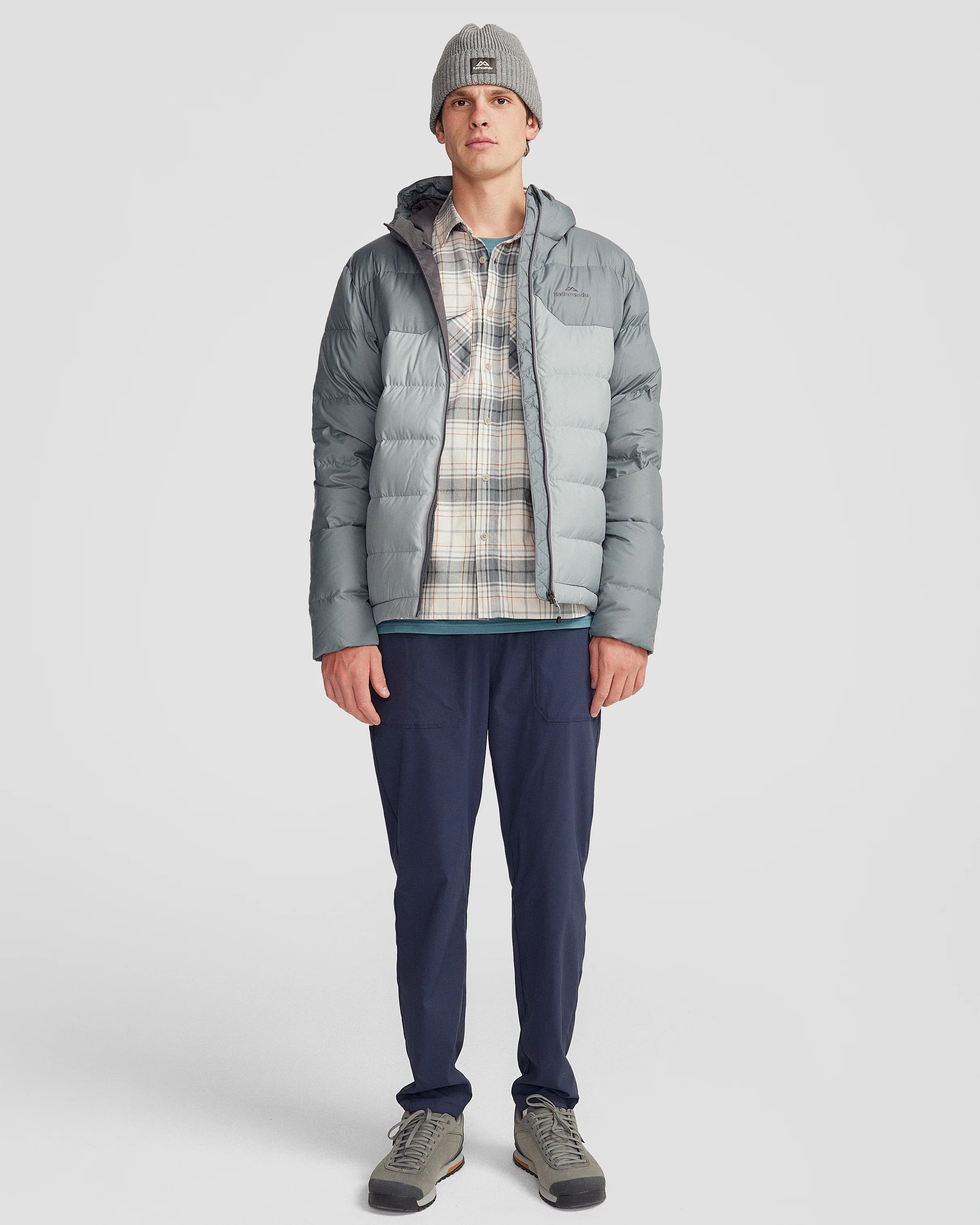 Men's Epiq Hooded Down Jacket v2 - Moon/Light Moon - Image 2