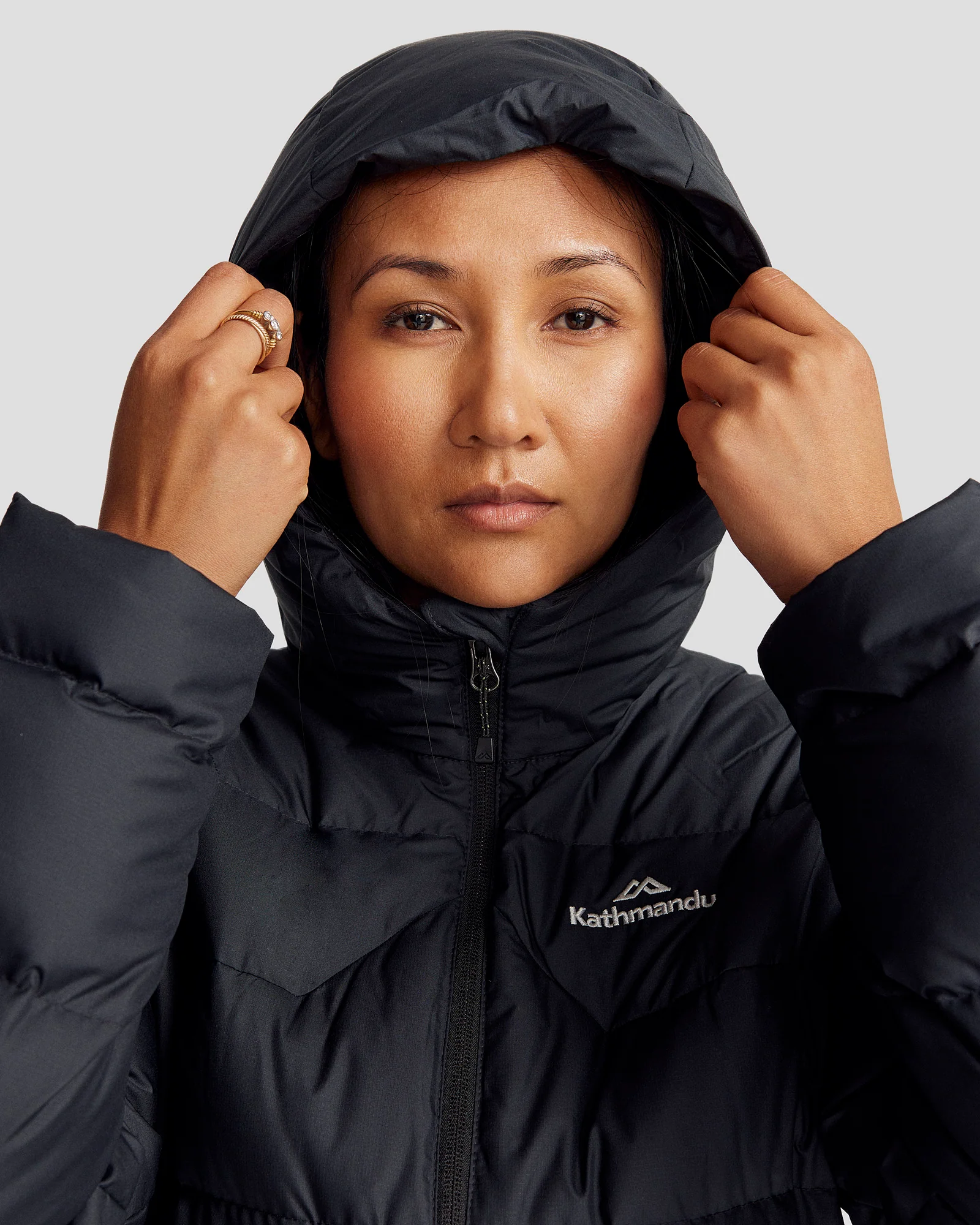 Women's Epiq Hooded Down Jacket - Black - Image 5