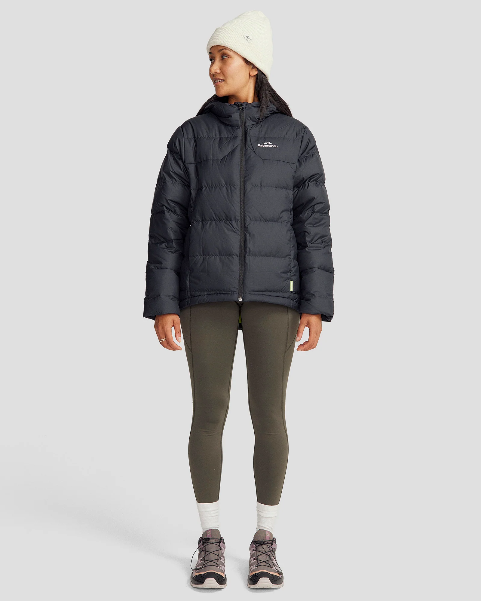 Women's Epiq Hooded Down Jacket - Black - Image 9