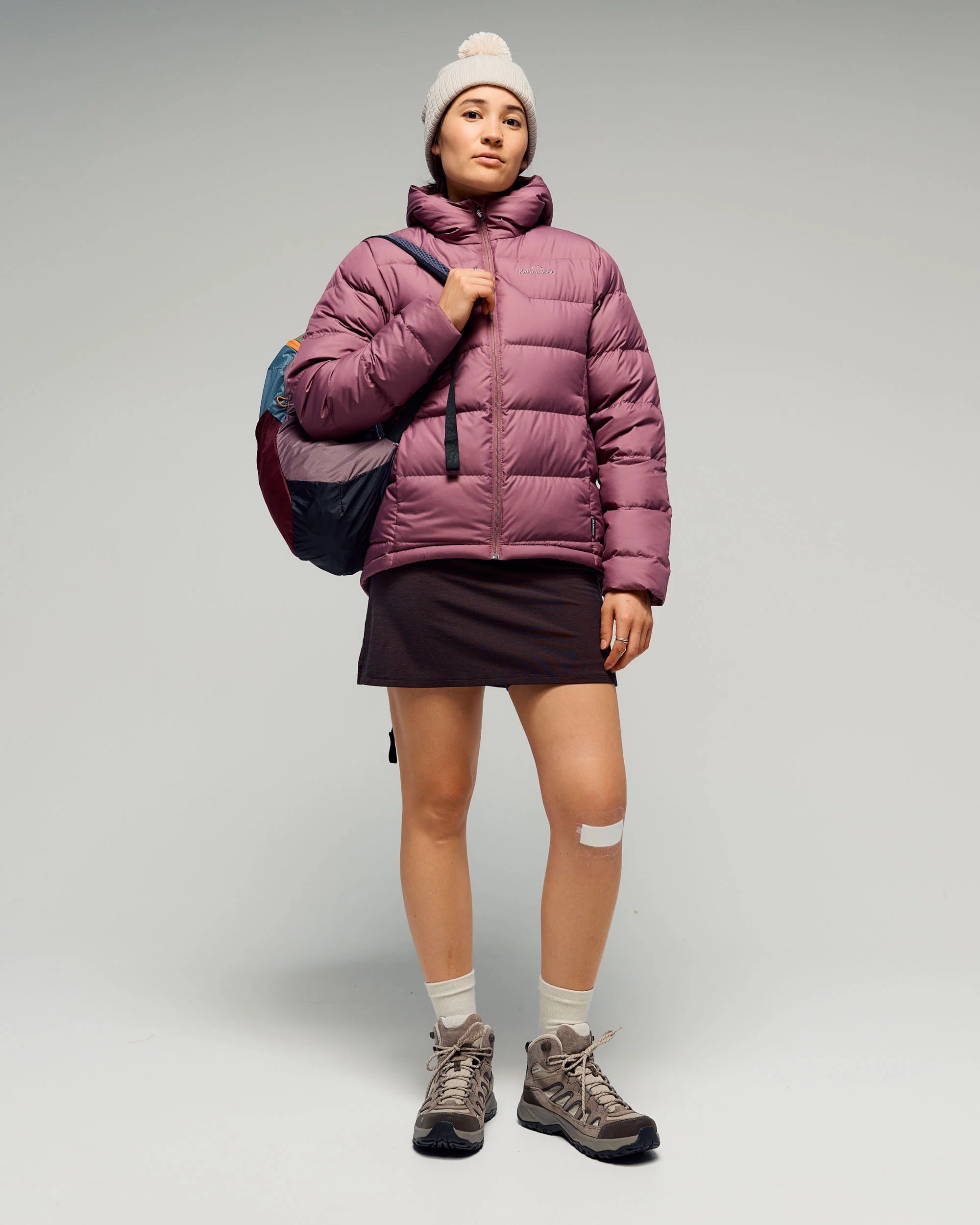 Women's Epiq Hooded Down Jacket -  Dark Thistle - Image 4