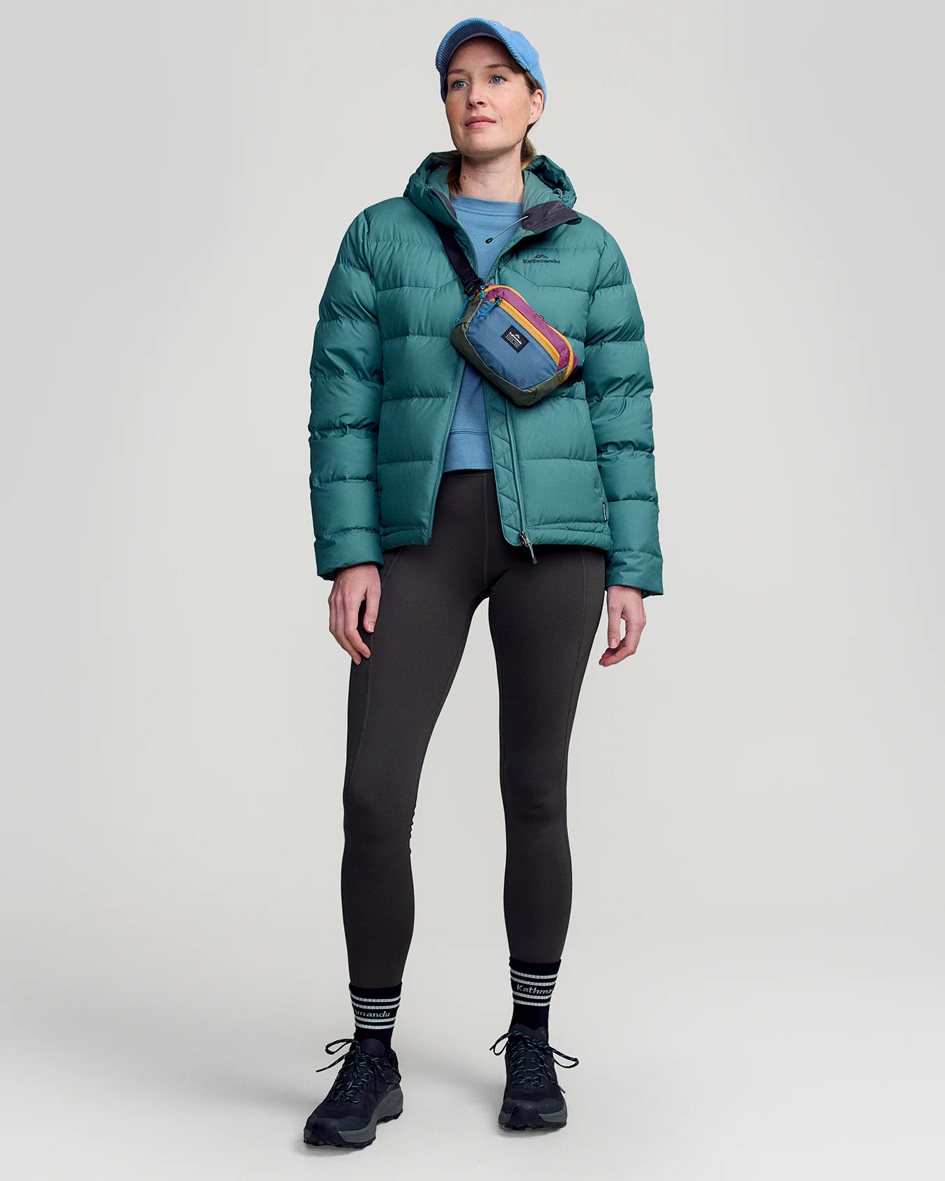 Women's Epiq Hooded Down Jacket - Light Forest - Image 2