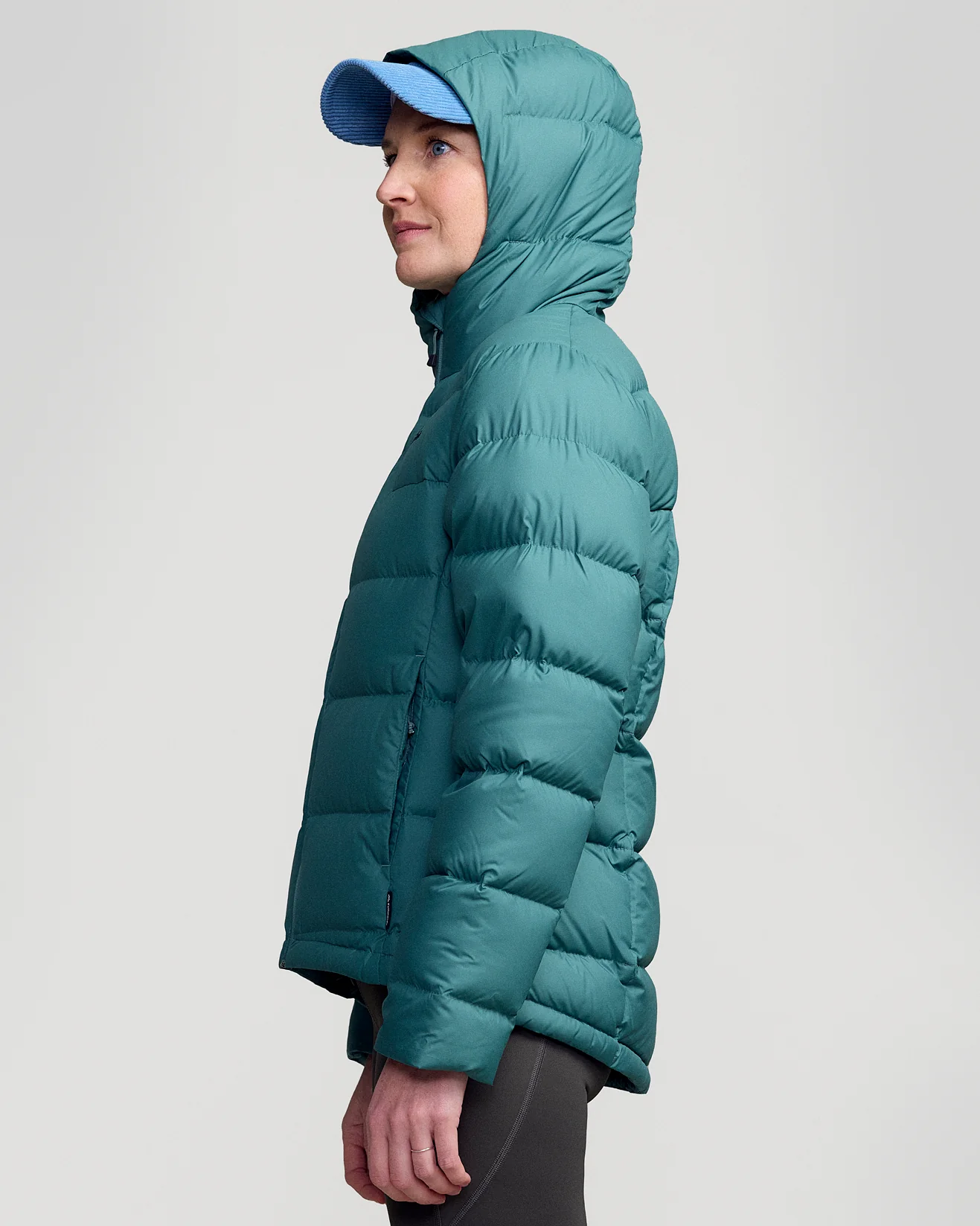 Women's Epiq Hooded Down Jacket - Light Forest - Image 3