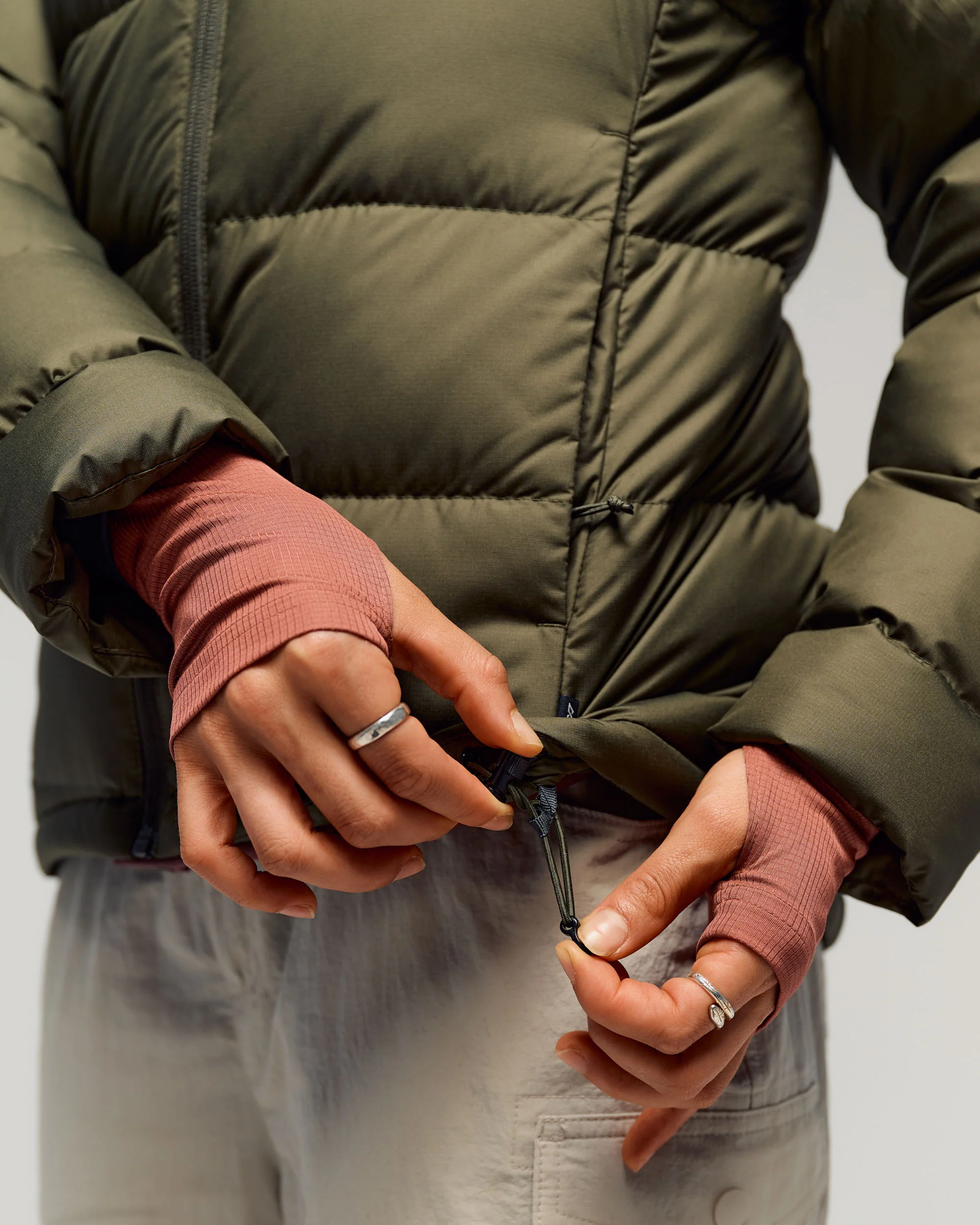 Women's Epiq Hooded Down Jacket - Light Moss - Image 4