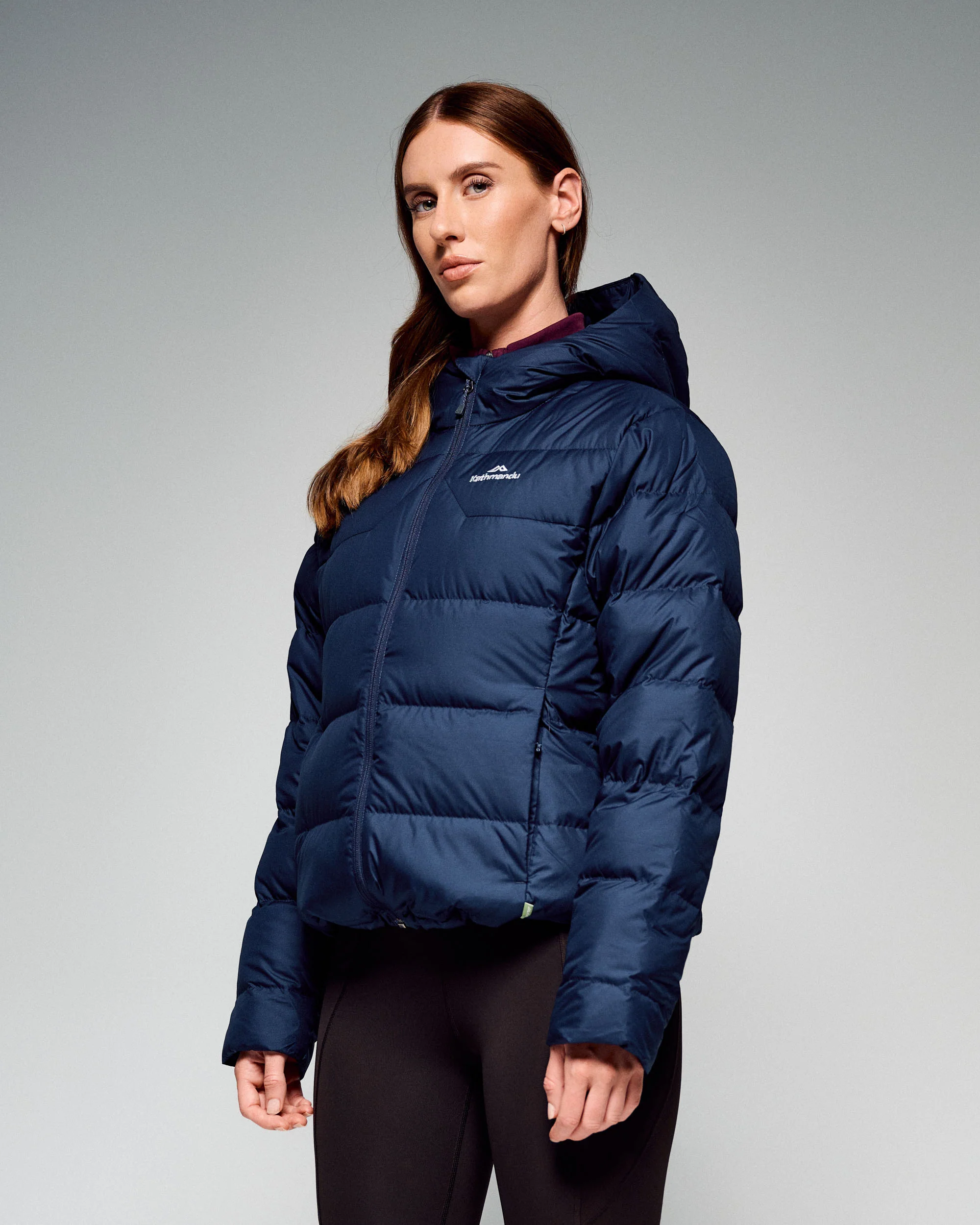 Women's Epiq Hooded Down Jacket - Midnight Navy - Image 4