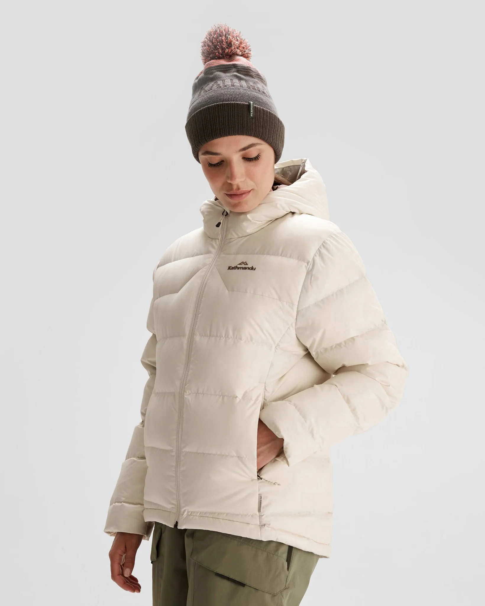 Women's Epiq Hooded Down Jacket - Natural - Image 3