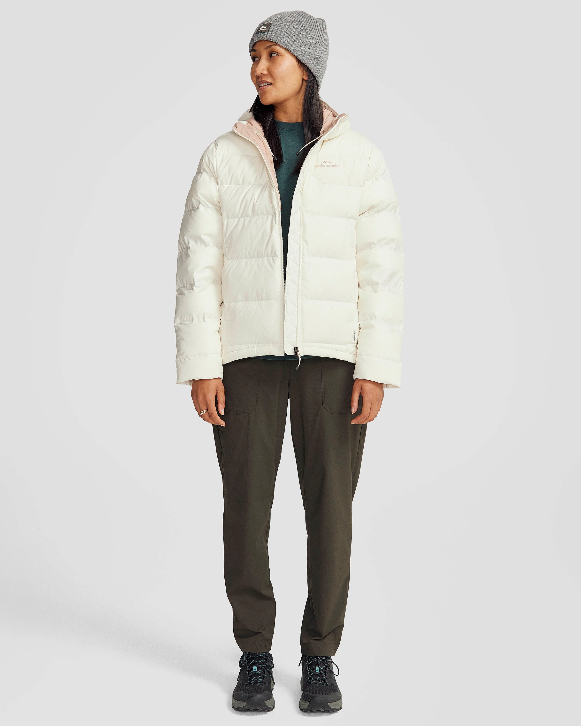 Women's Epiq Hooded Down Jacket - Natural/Mineral - Image 2