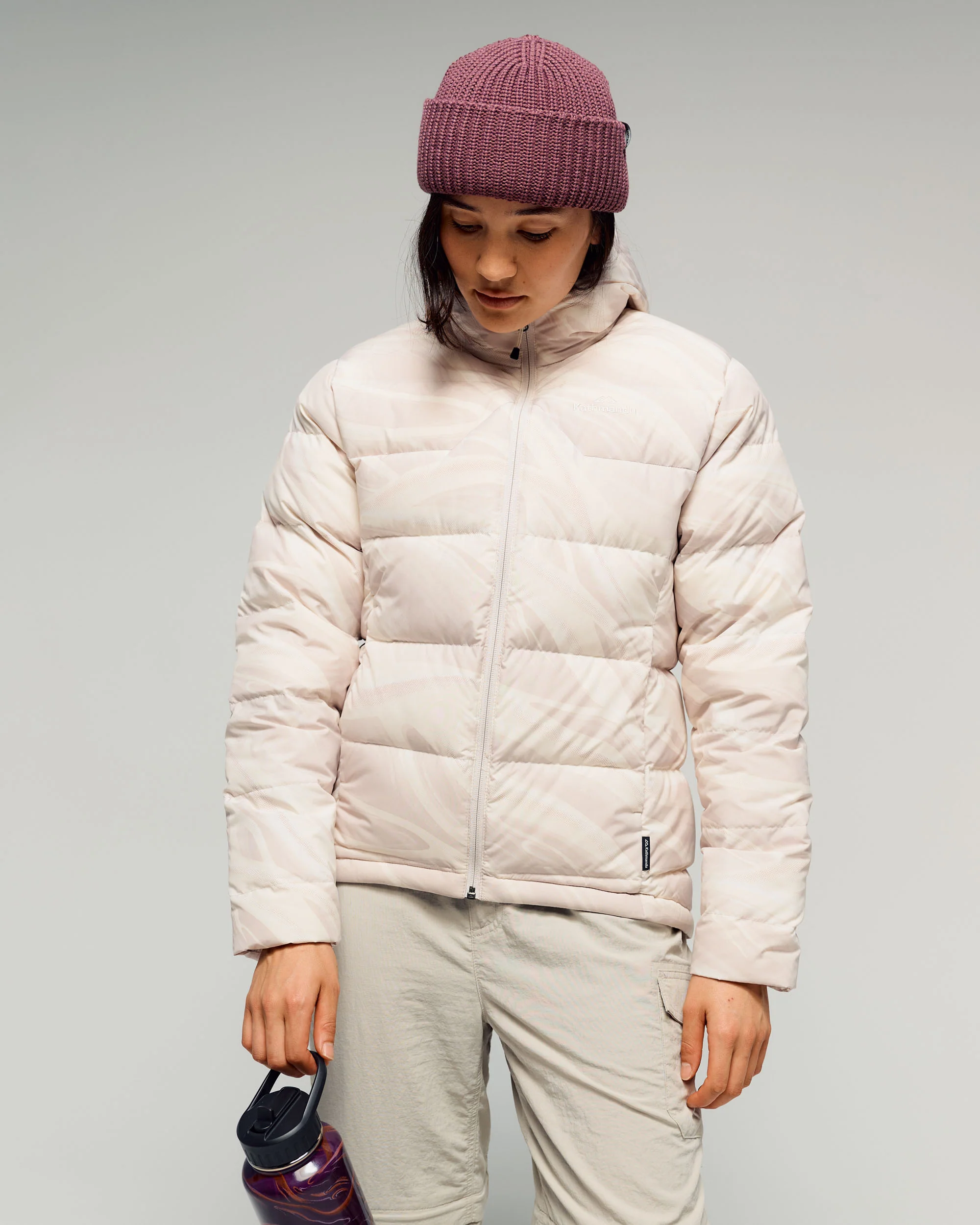 Women's Epiq Hooded Down Jacket -  Shroom Braided River - Image 2