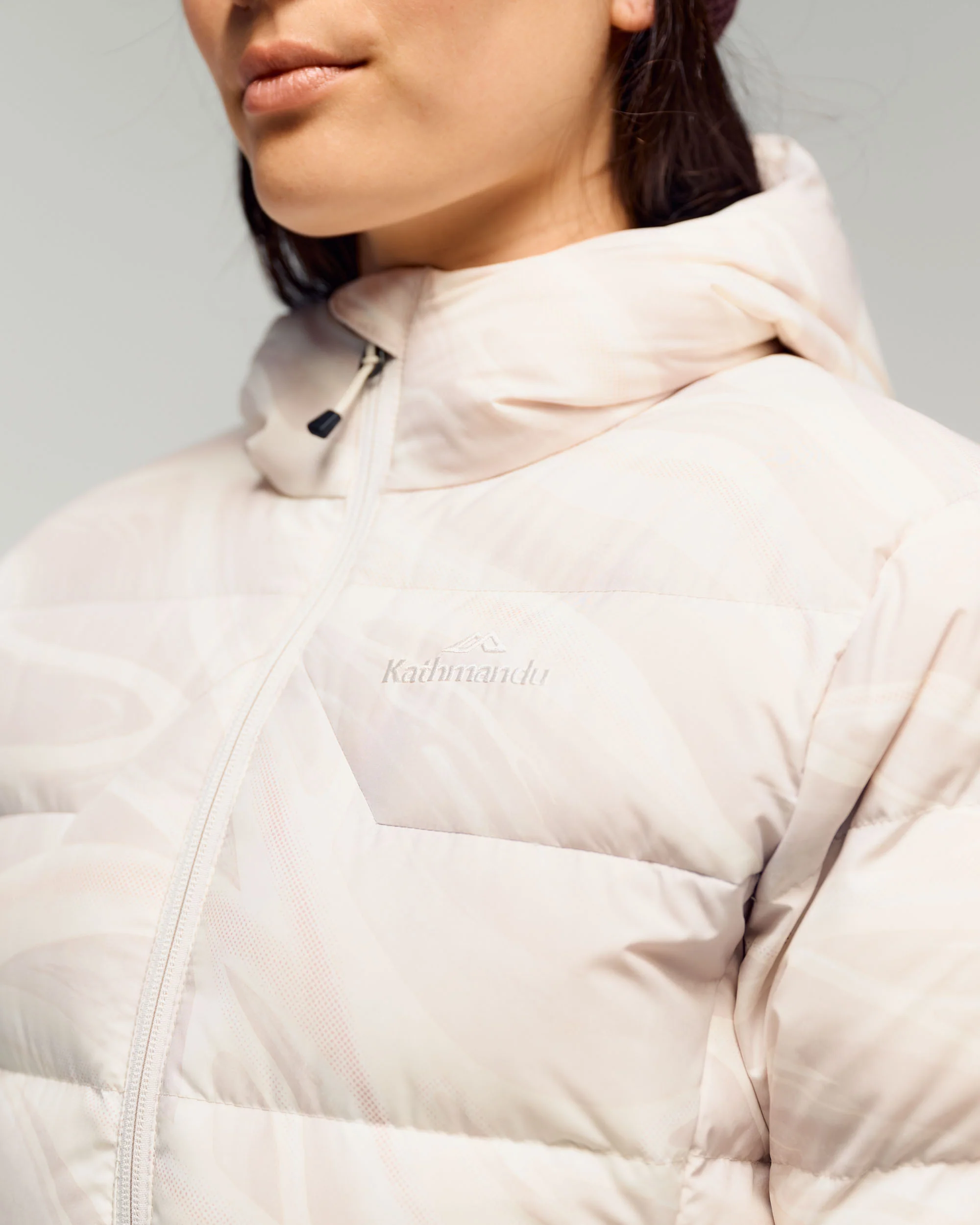 Women's Epiq Hooded Down Jacket -  Shroom Braided River - Image 6