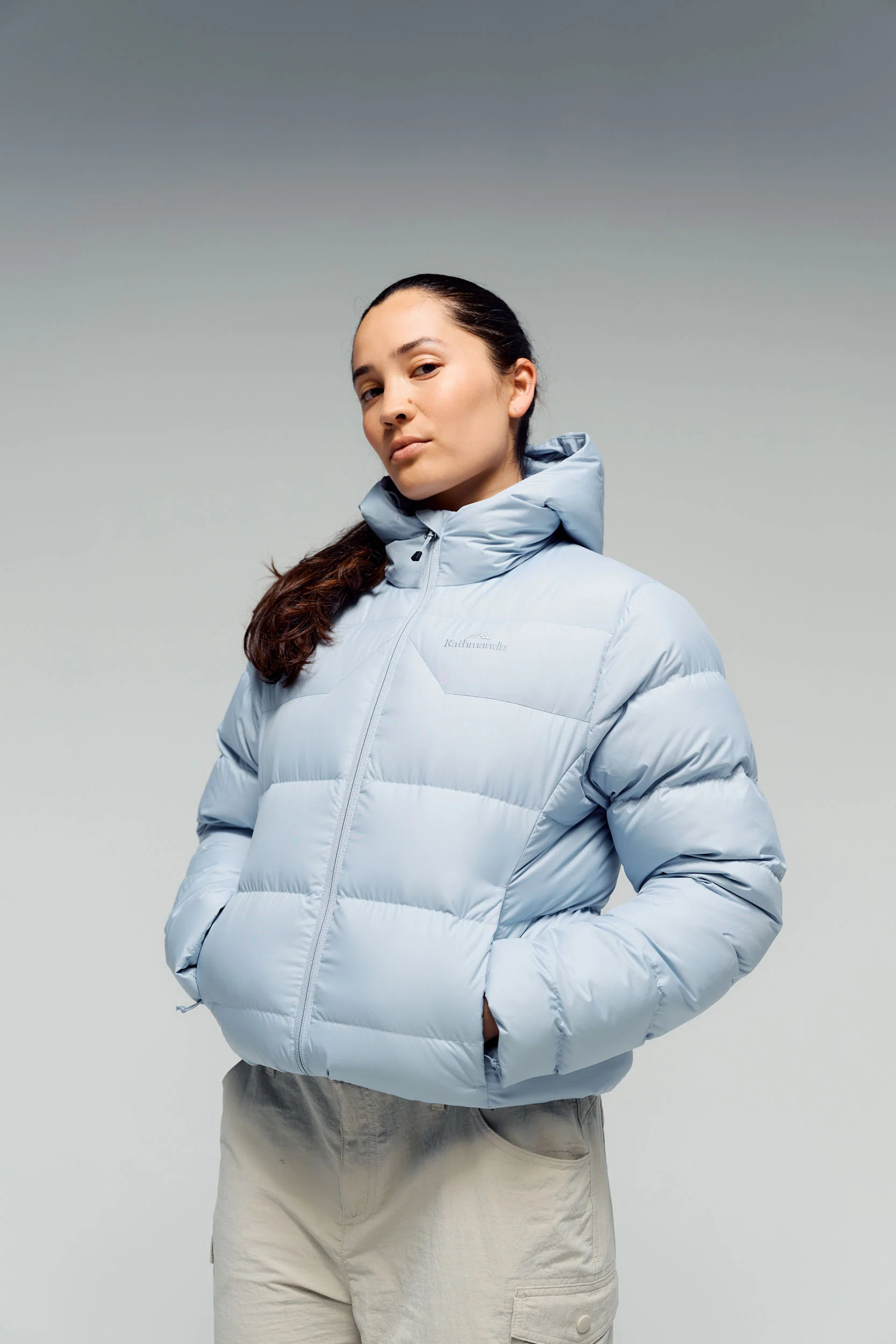 Women's Epiq Hooded Down Jacket -  Tech Blue - Image 4
