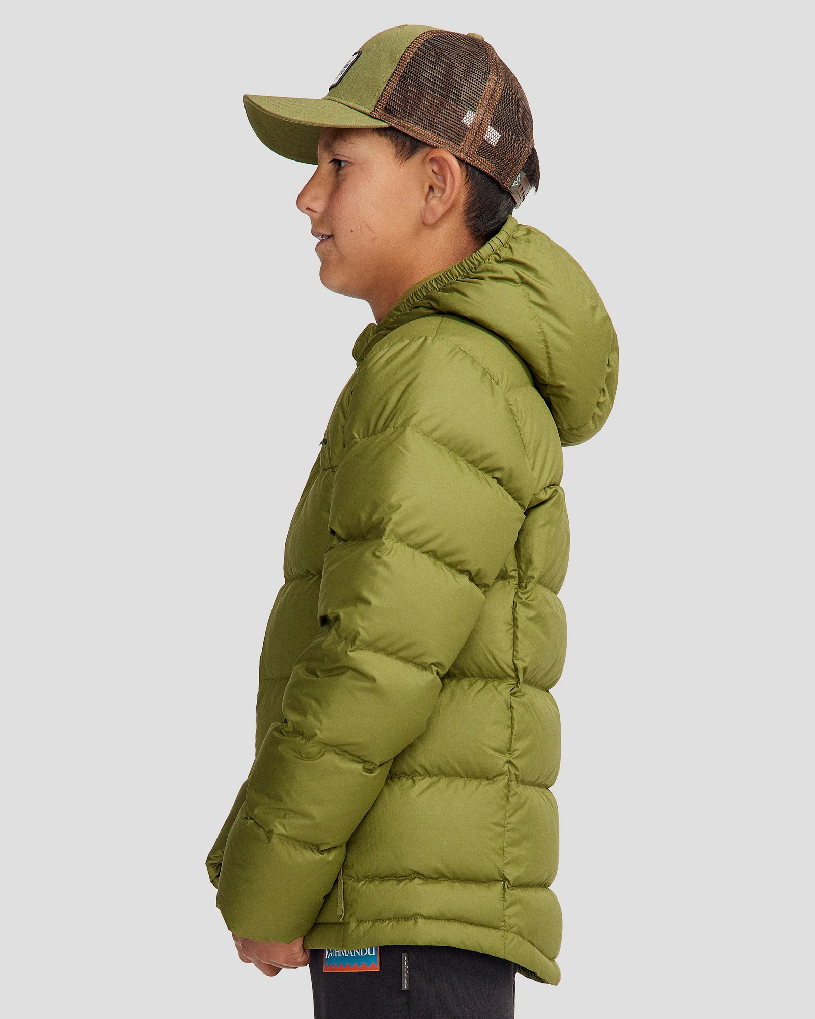 Youth's Epiq Down Hooded Jacket - Dark Fern - Image 3