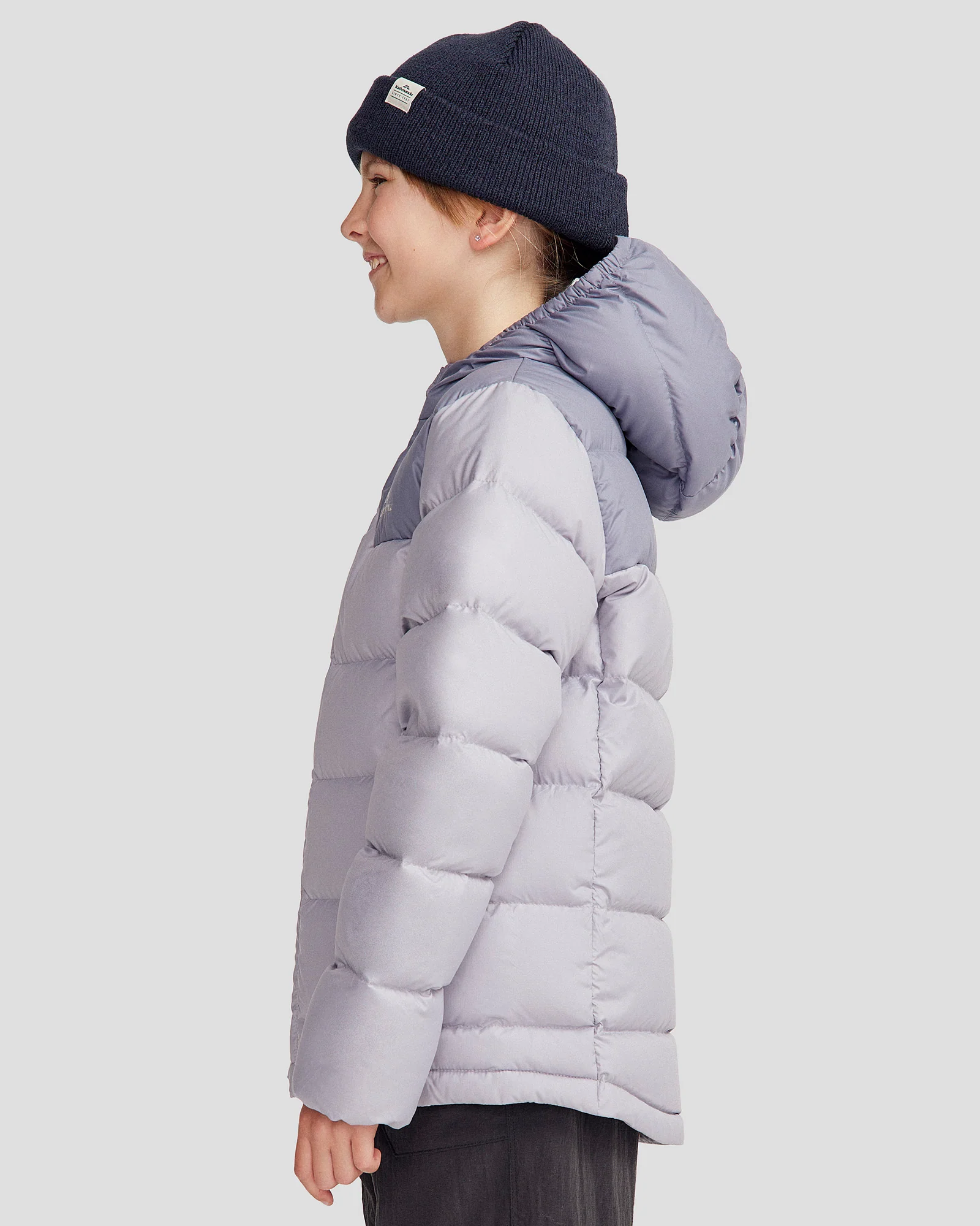 Youth's Epiq Down Hooded Jacket - Dark Haze/Light Haze - Image 3