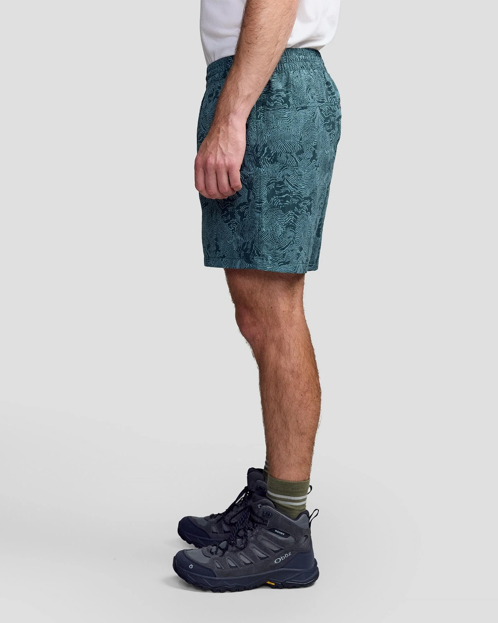 Men's EVRY-Day 5" Shorts - Forest Nature Lines Print - Image 2