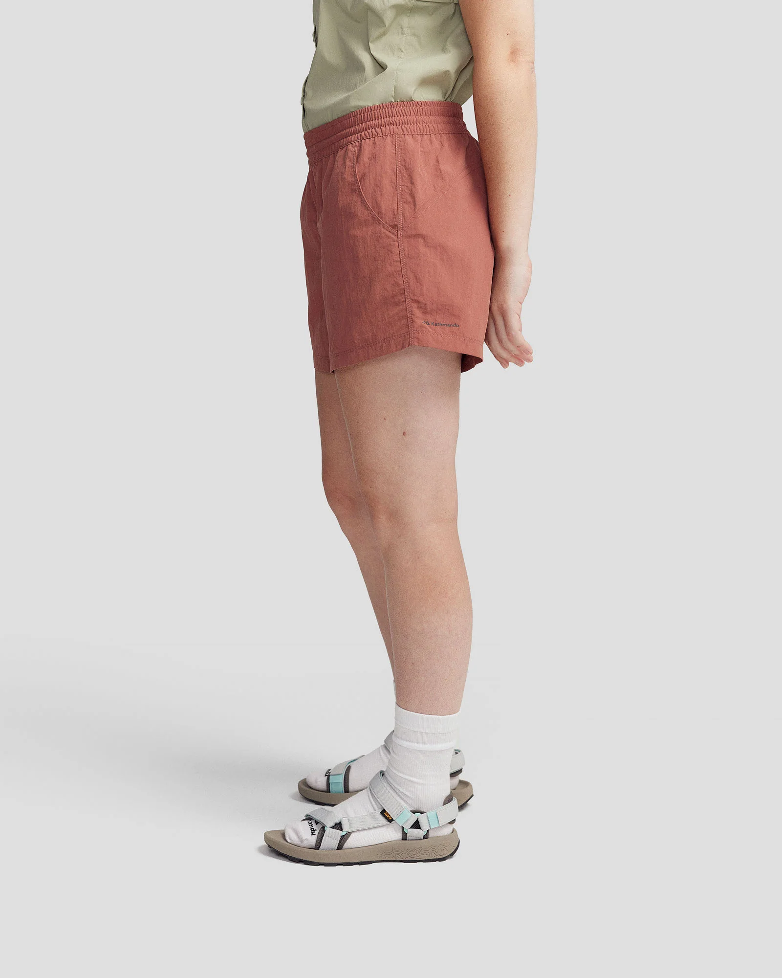 Women's EVRY-Day 4" Shorts - Dark Clay - Image 4