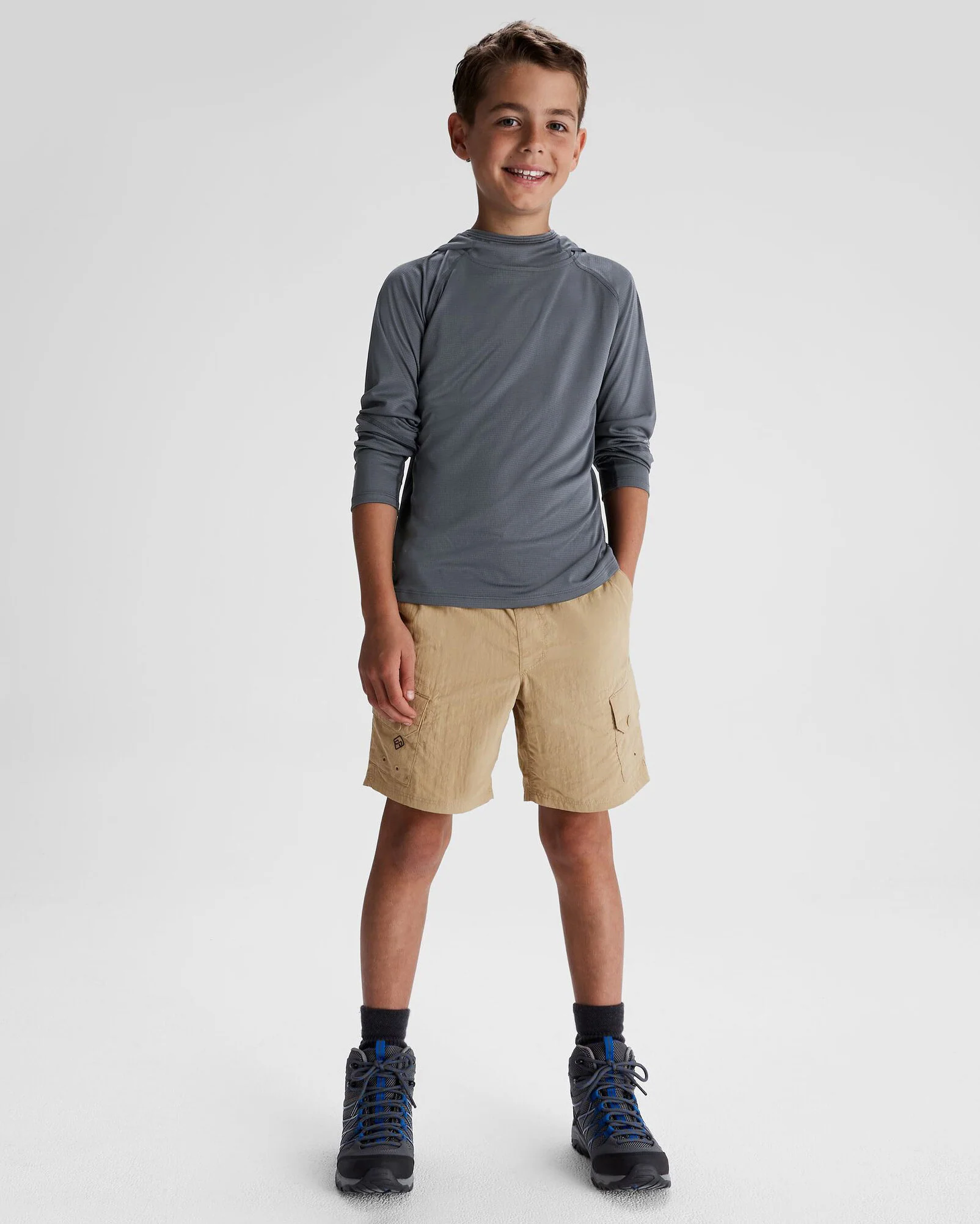 Boys' EVRY-Day Cargo Shorts - Olive Grey - Image 2