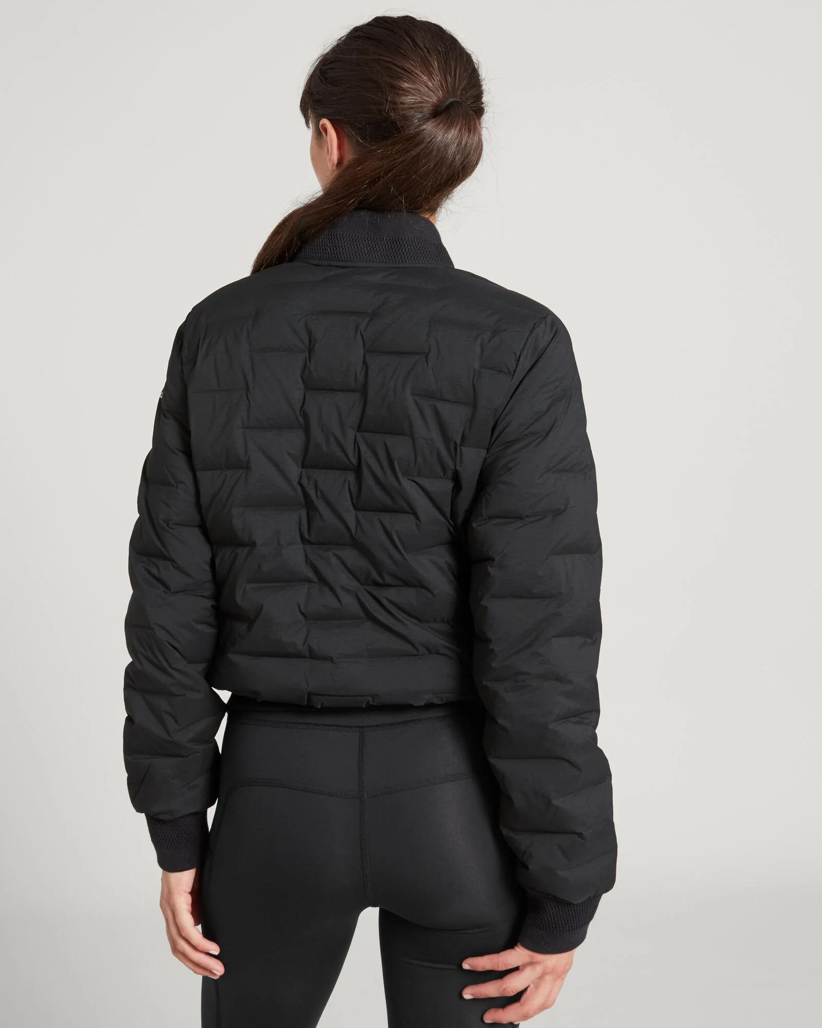 Women's Federate Stretch Down Bomber Jacket - Black - Image 3