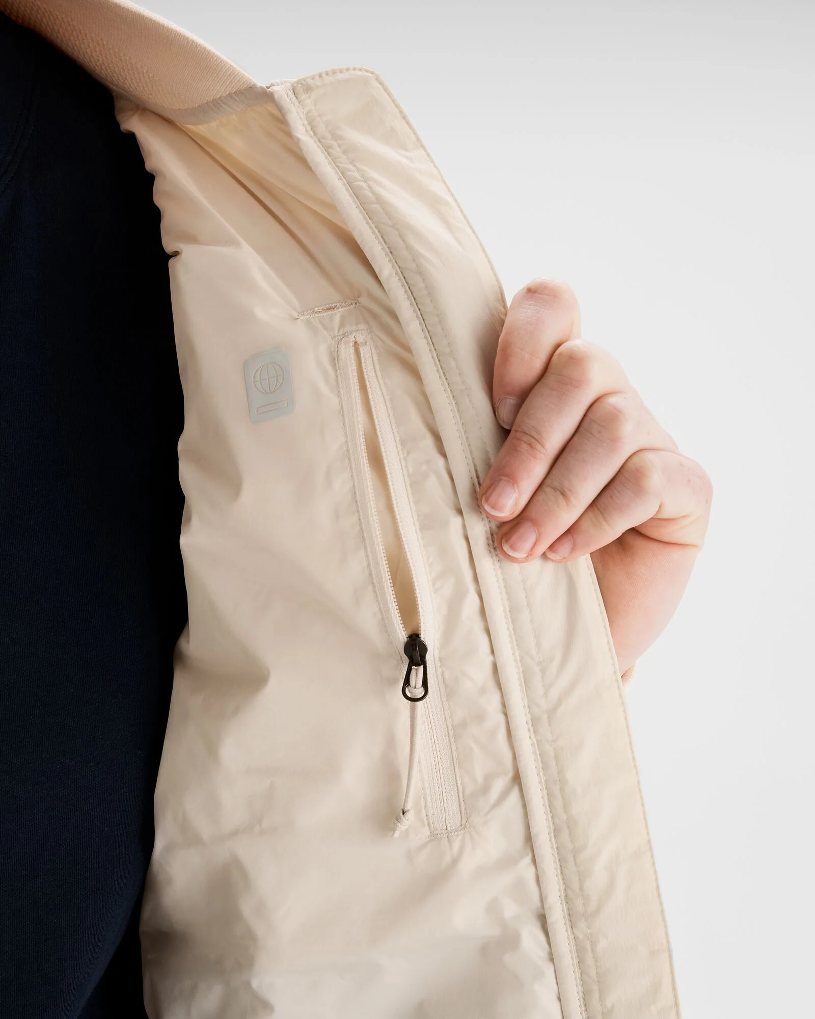 Women's Federate Stretch Down Bomber Jacket - Natural - Image 5