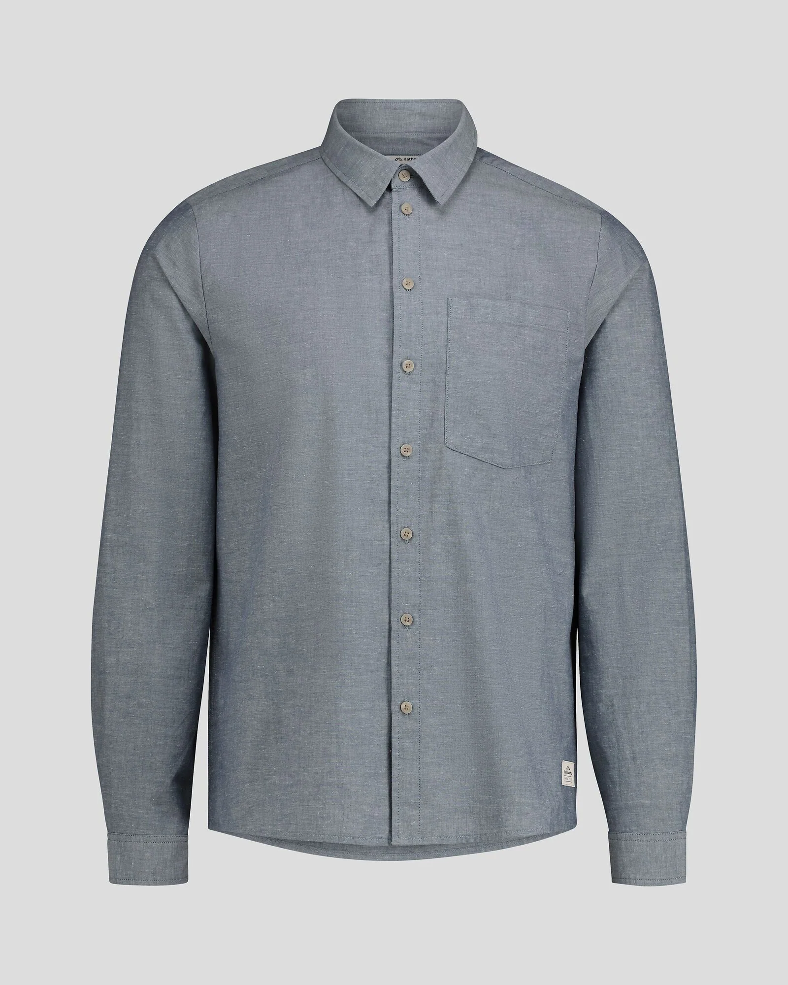 Men's Flaxton LT Long Sleeve Shirt - Chambray Blue - Image 5