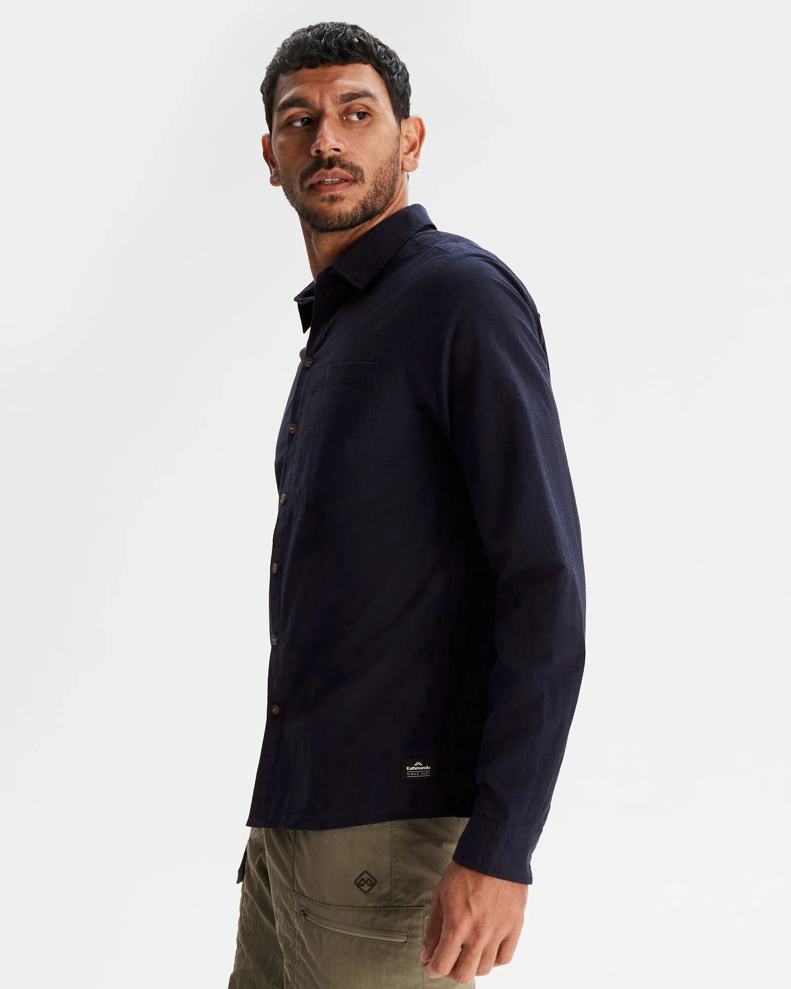Men's Flaxton LT Long Sleeve Shirt - Pure Navy - Image 3
