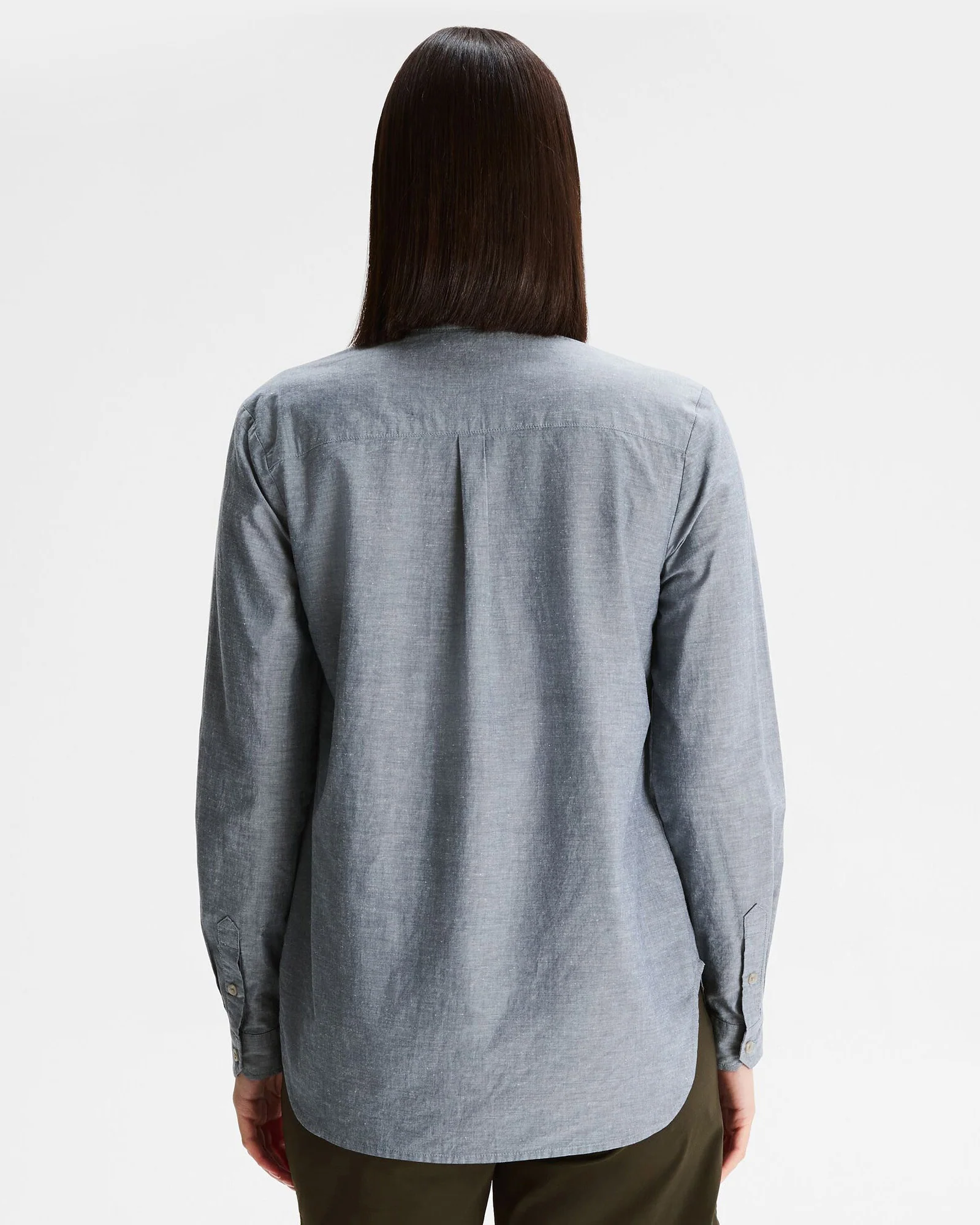 Women's Flaxton LT Long Sleeve Shirt - Chambray Blue - Image 4