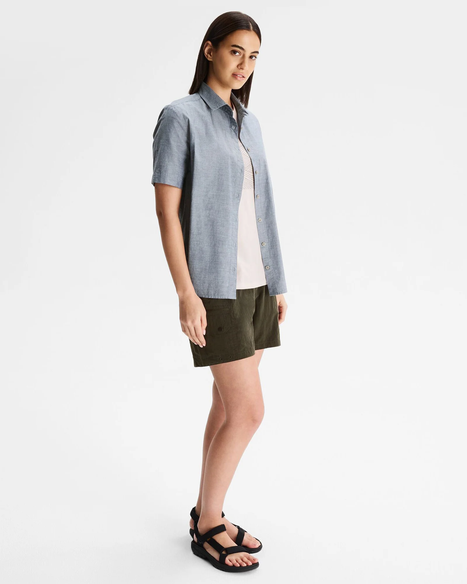 Women's Flaxton LT Short Sleeve Shirt - Chambray Blue - Image 2