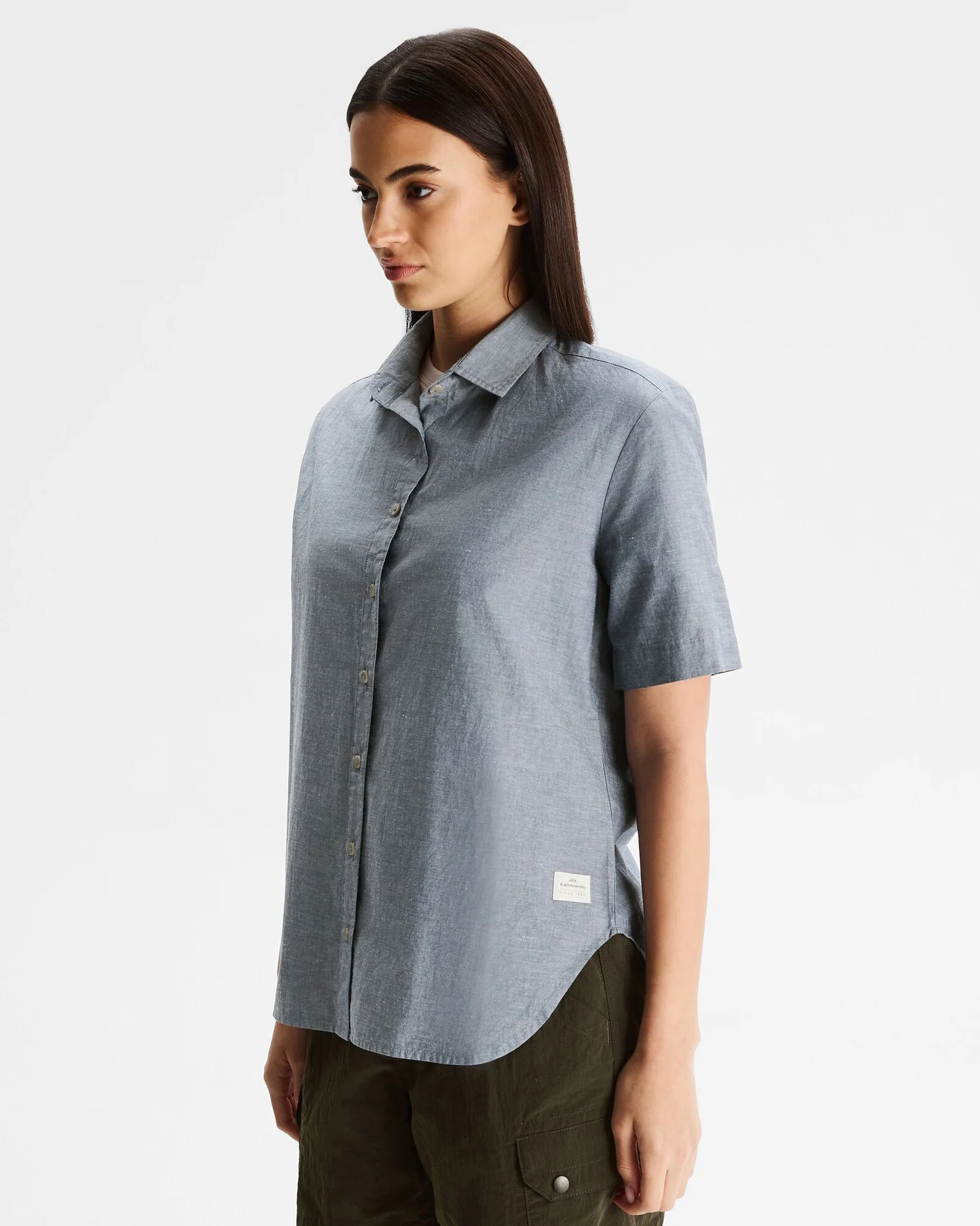 Women's Flaxton LT Short Sleeve Shirt - Chambray Blue - Image 3