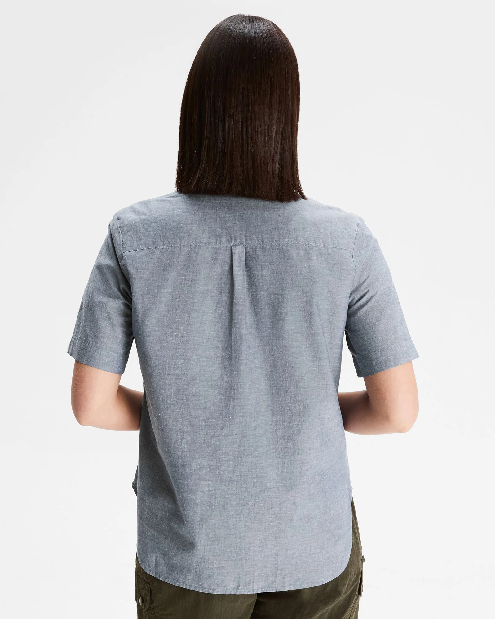 Women's Flaxton LT Short Sleeve Shirt - Chambray Blue - Image 4