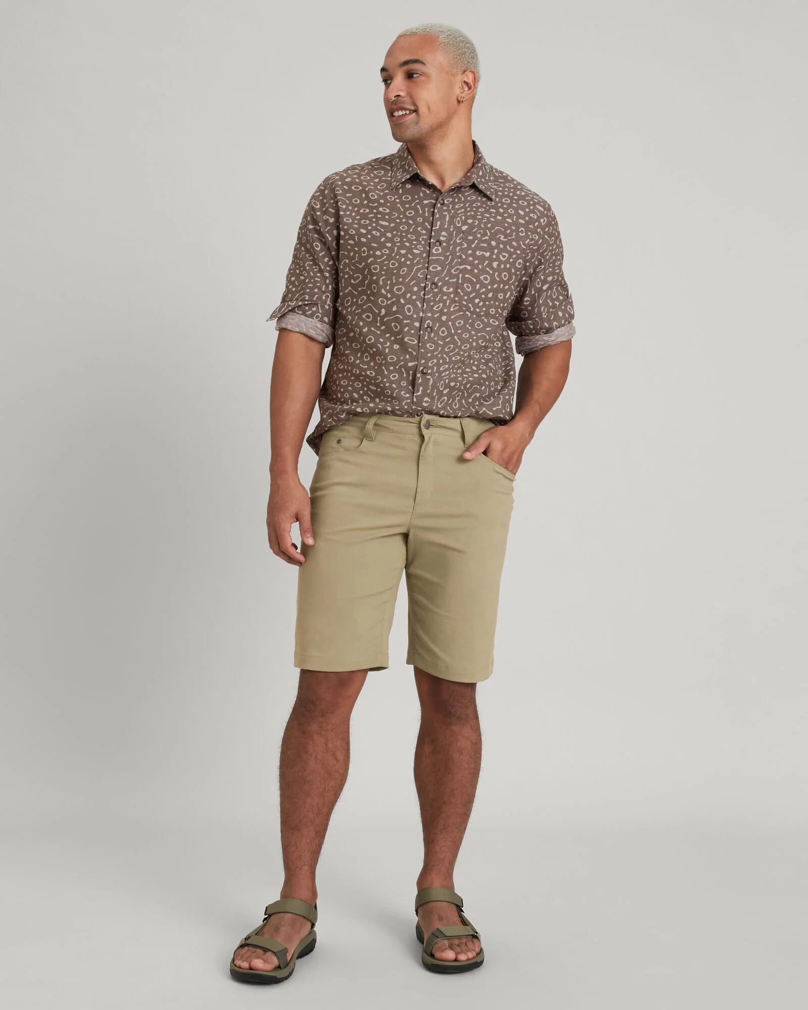 Men's Flight Shorts - Olive Grey - Image 2